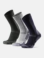 Hiking Classic Socks - MULTICOLOR (1X GREEN, 1X GREY, 1X NAVY BLUE)