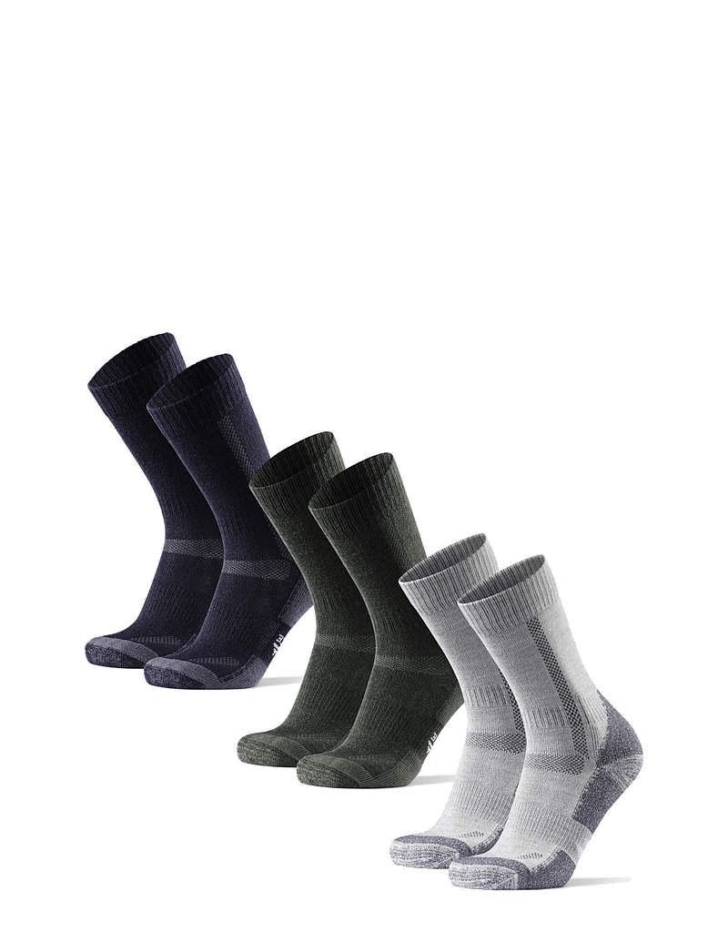 Danish Endurance - Hiking Classic Socks 3-pack - spordisokid - multicolor (1x green, 1x grey, 1x navy blue) - 1
