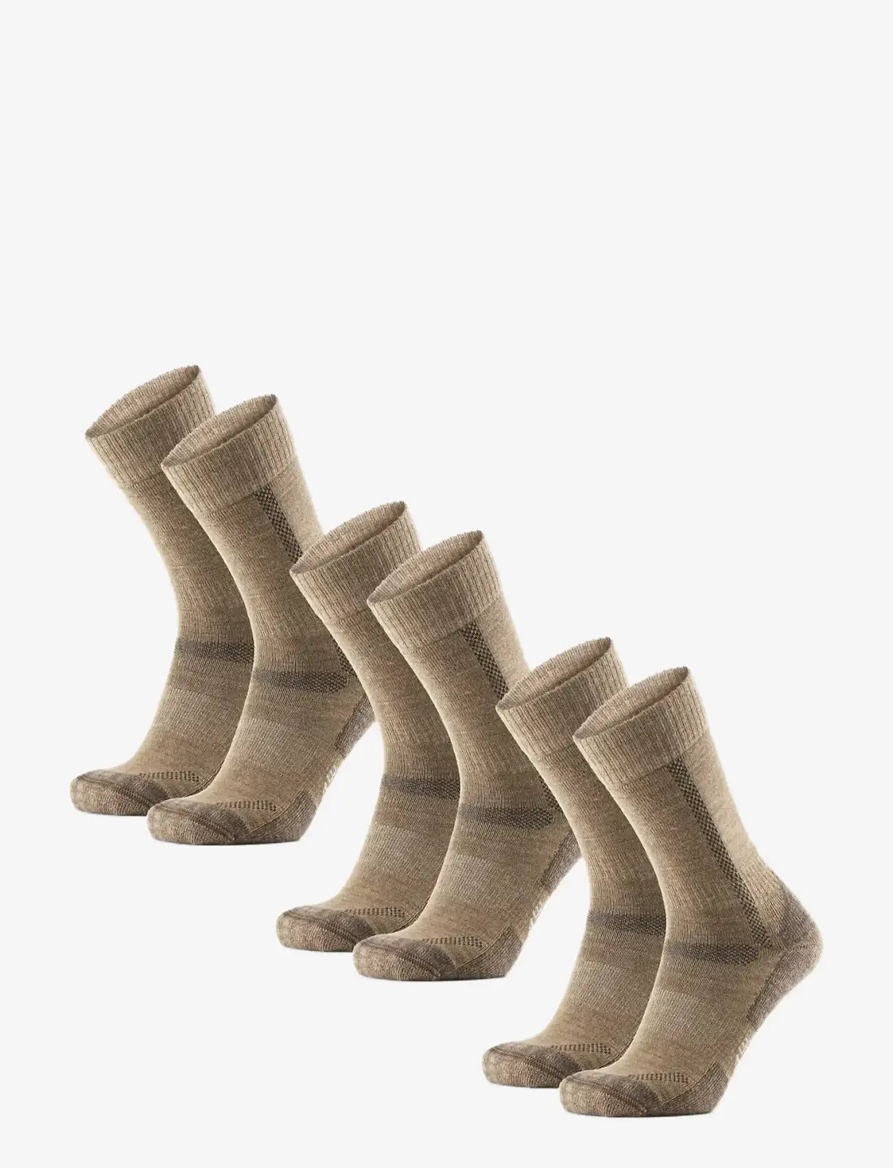 Danish Endurance - Classic Hiking Crew Socks 3-pack - sportstrømper - beige - 1