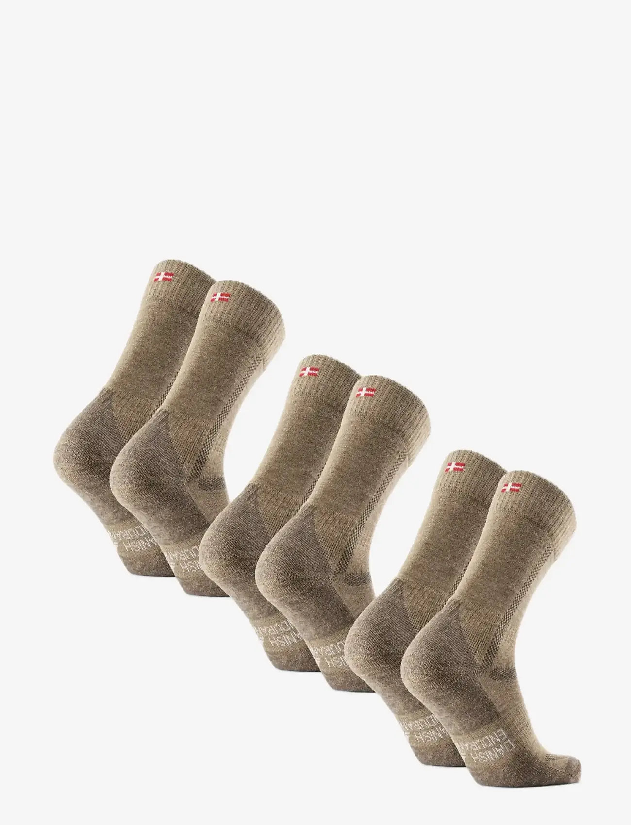 Danish Endurance - Classic Hiking Crew Socks 3-pack - sportstrømper - beige - 2
