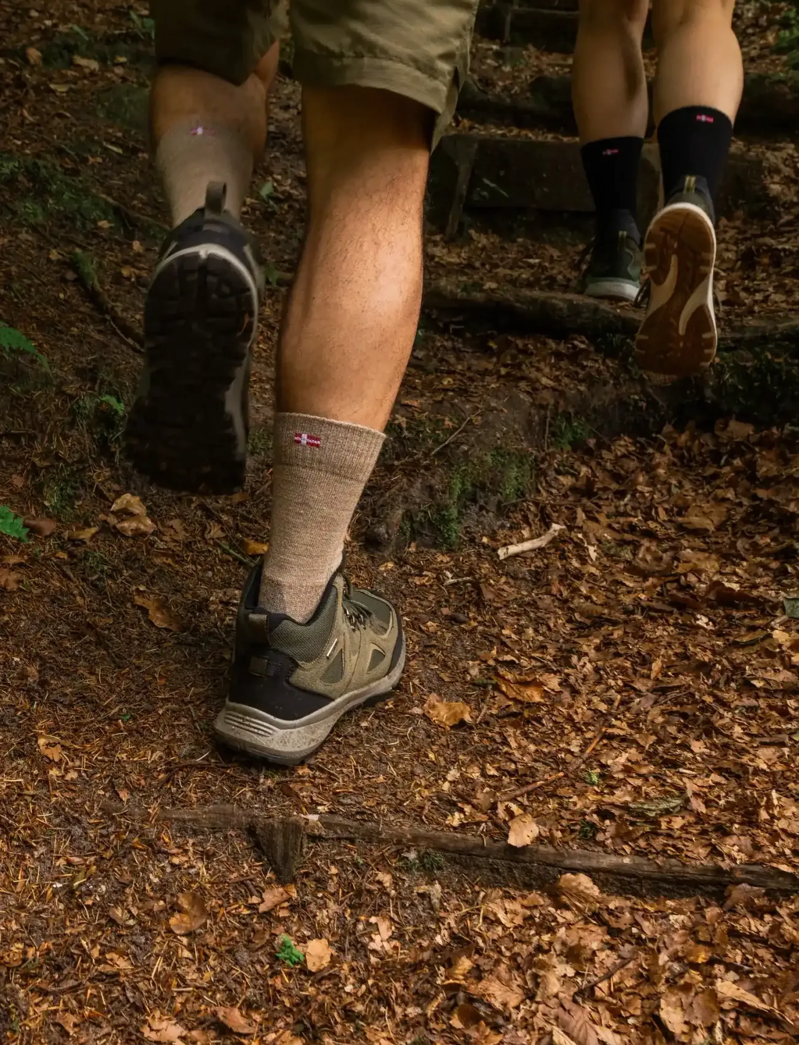 Danish Endurance Classic Hiking Crew Socks 3-Pack, Mænd, Vandresokker Crew 3-Pak, Beige, Str: 39-42