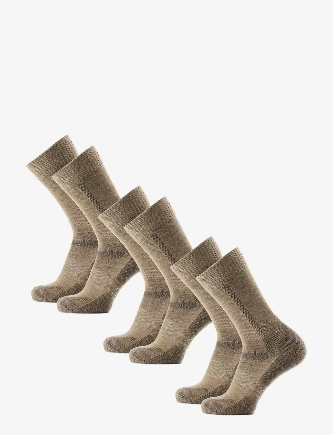 Danish Endurance - Classic Hiking Crew Socks 3-pack - sportstrømper - beige - 3