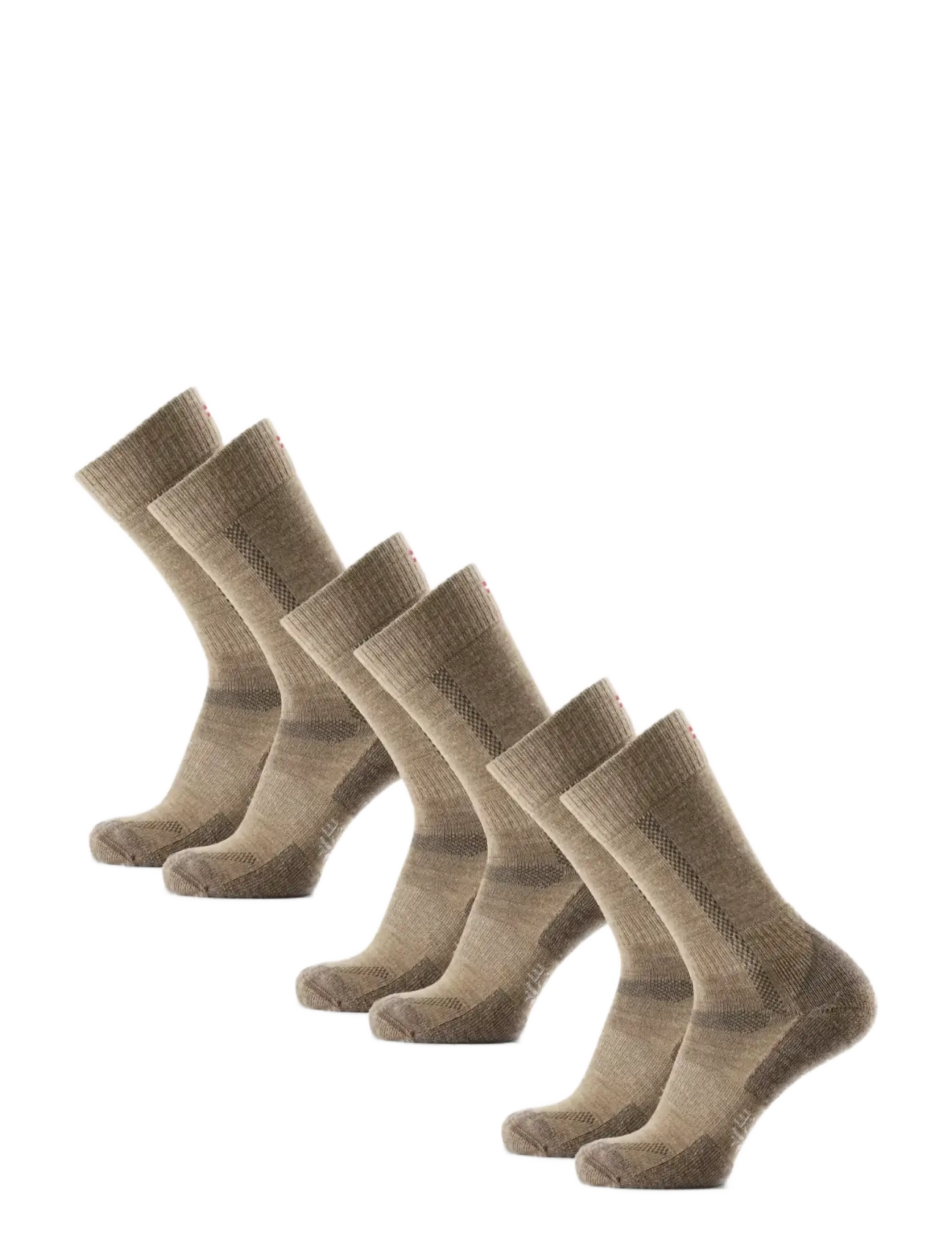 Danish Endurance - Classic Hiking Crew Socks 3-pack - sportstrømper - beige - 3