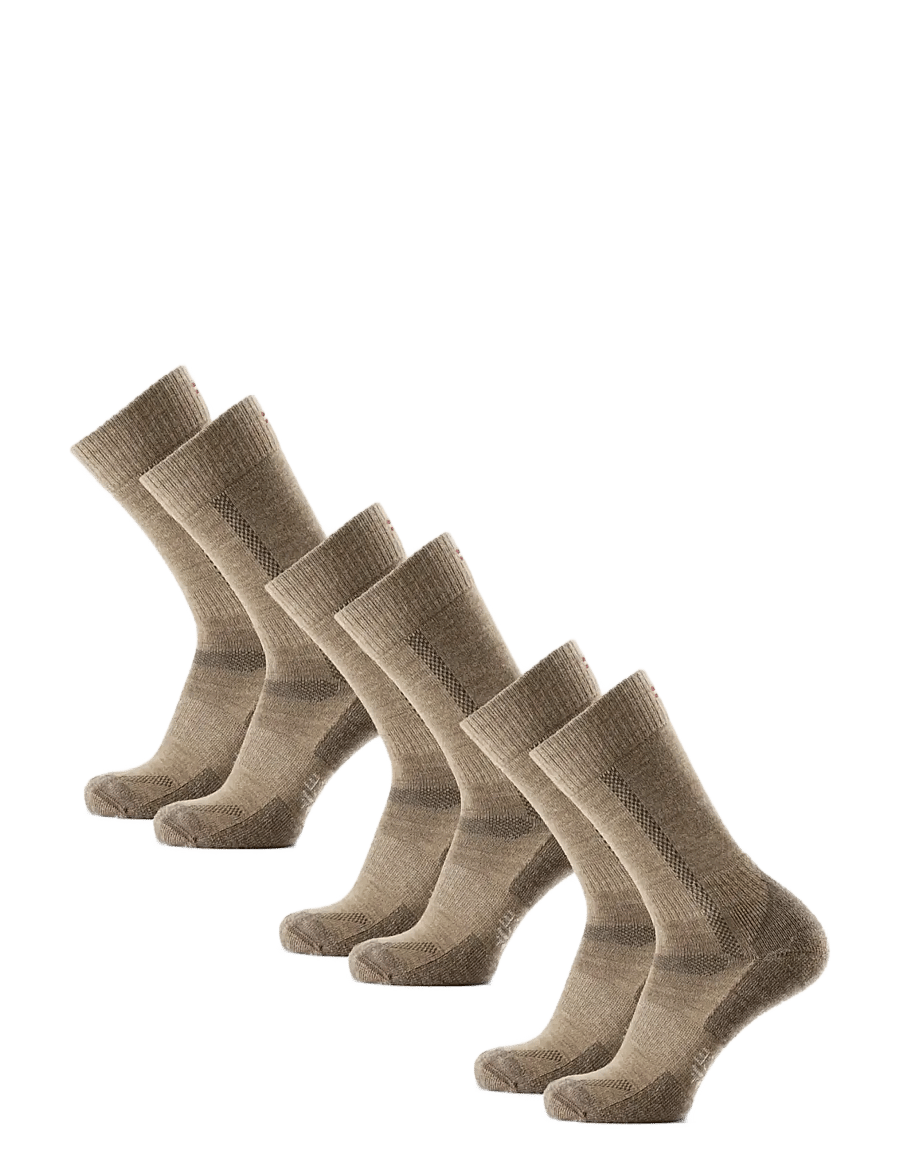 Danish Endurance - Classic Hiking Crew Socks 3-pack - sportstrømper - beige - 3