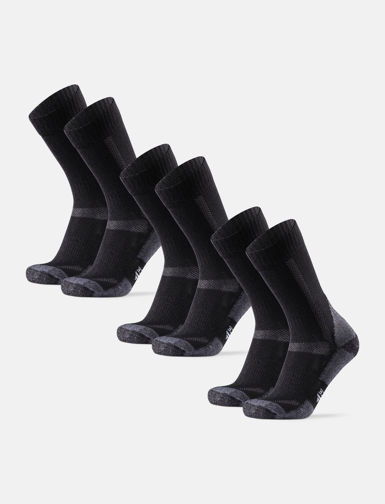 Danish Endurance - Classic Hiking Crew Socks 3-pack - spordisokid - black - 1