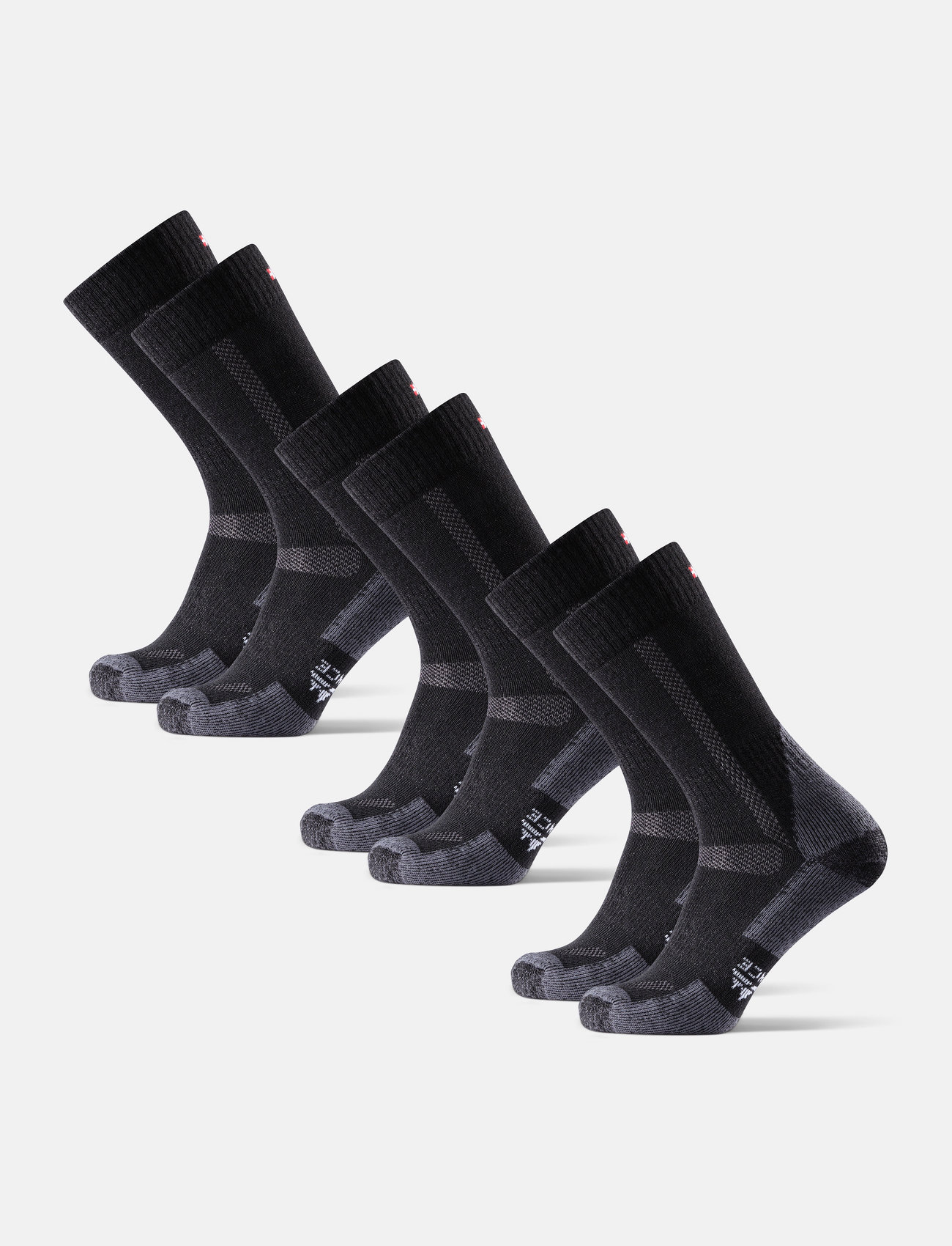 Danish Endurance - Classic Hiking Crew Socks 3-pack - spordisokid - black - 3