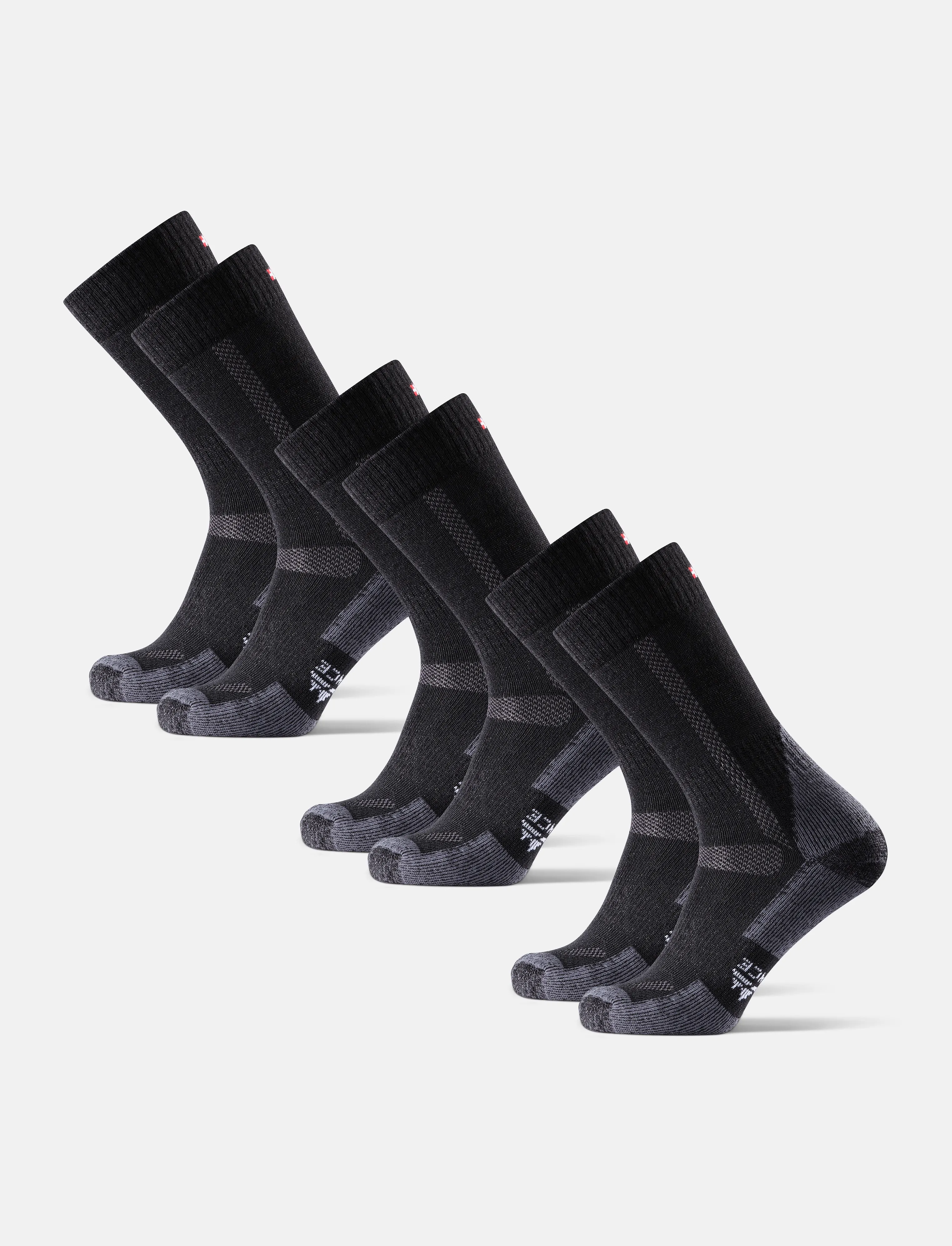 Danish Endurance - Classic Hiking Crew Socks 3-pack - strümpfe - black - 3