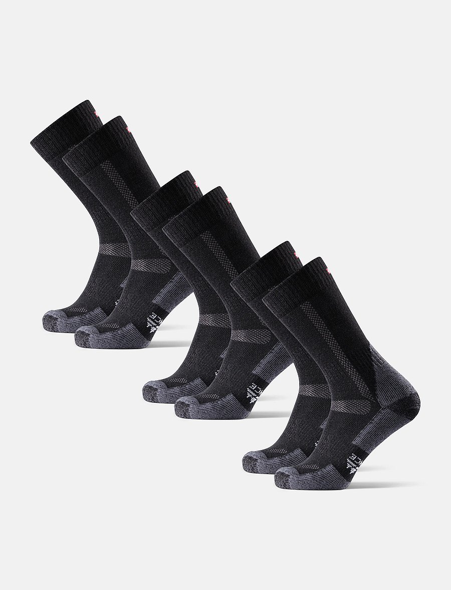 Danish Endurance - Classic Hiking Crew Socks 3-pack - strümpfe - black - 3