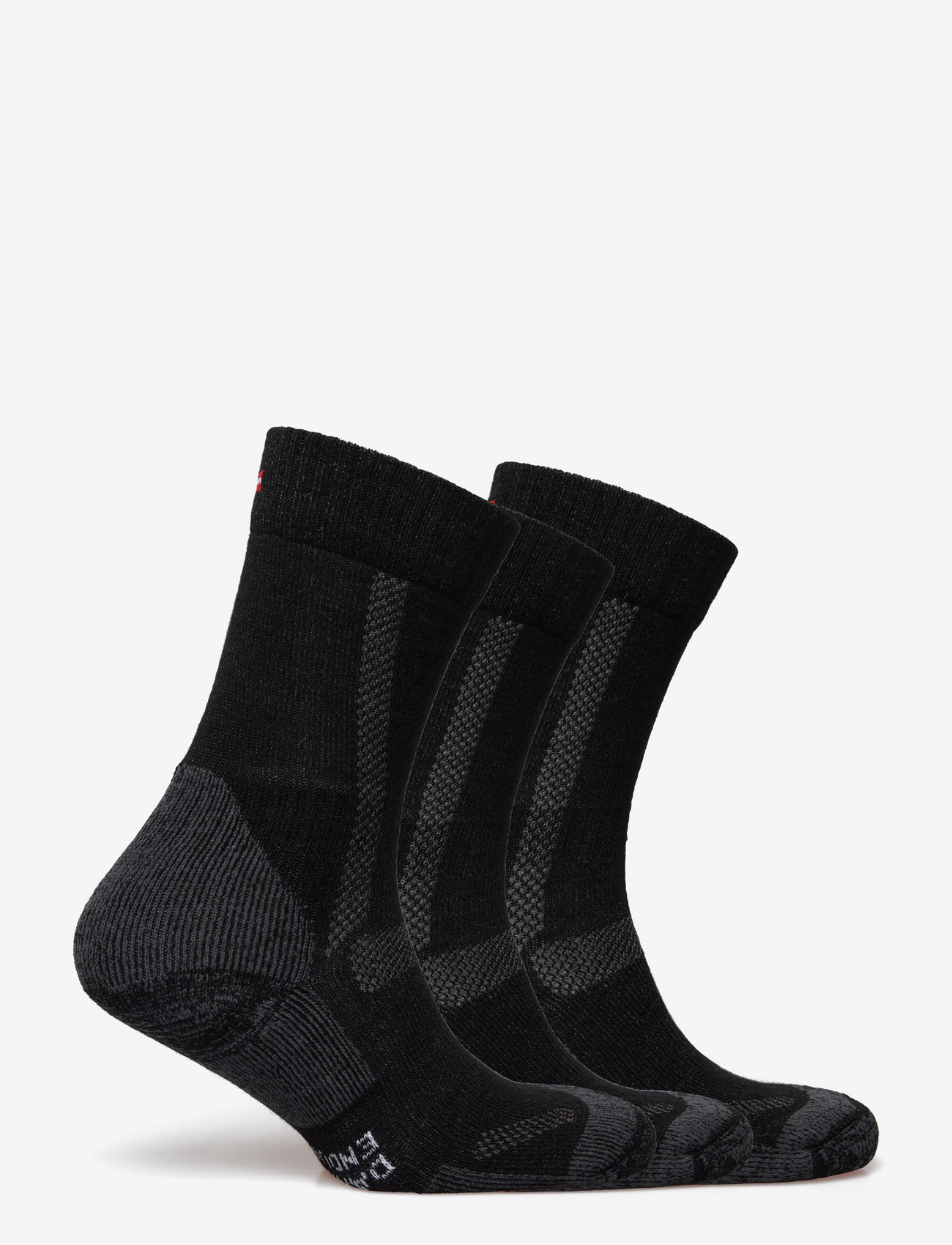 Danish Endurance - Classic Hiking Crew Socks 3-pack - spordisokid - black - 4