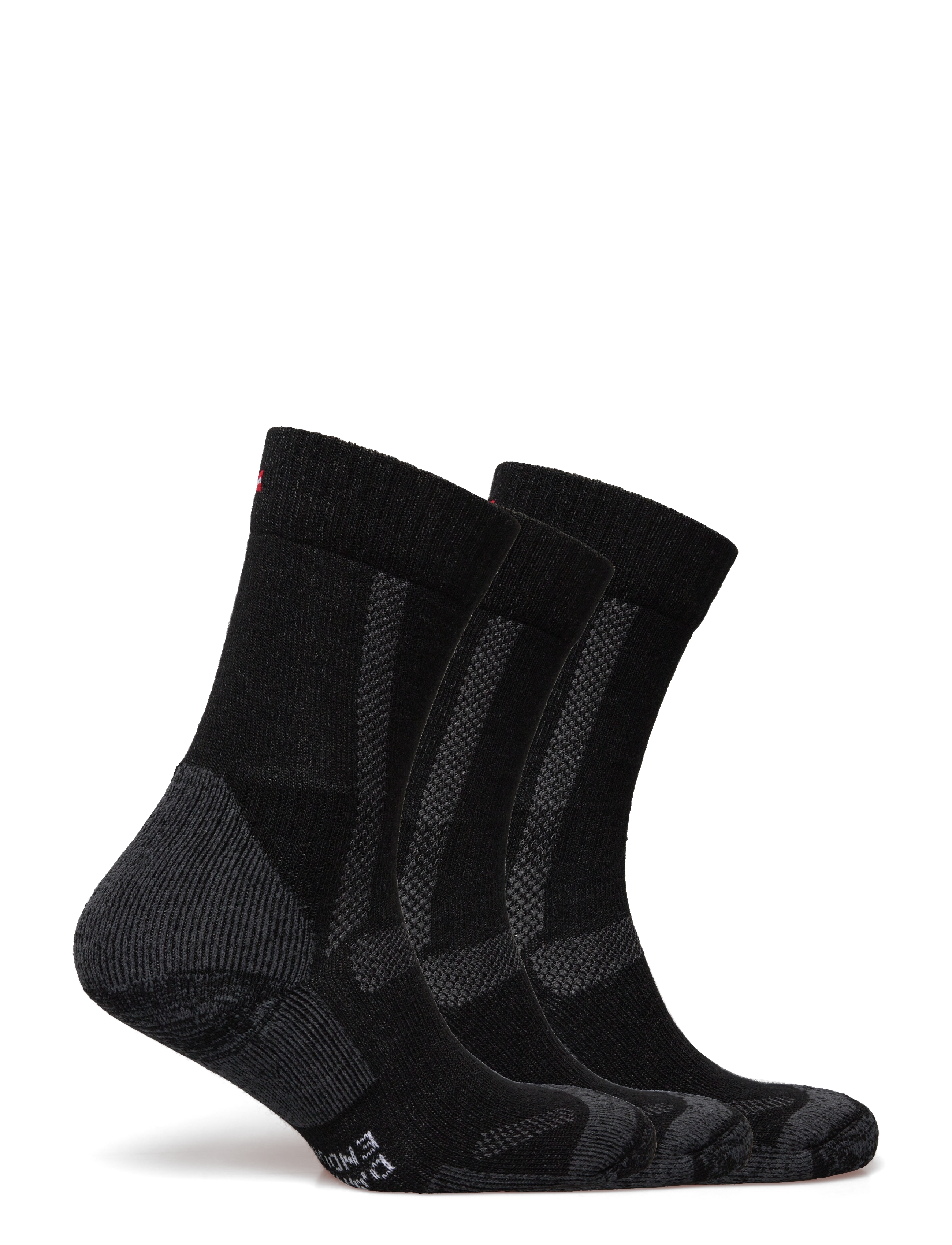 Danish Endurance - Classic Hiking Crew Socks 3-pack - strümpfe - black - 4