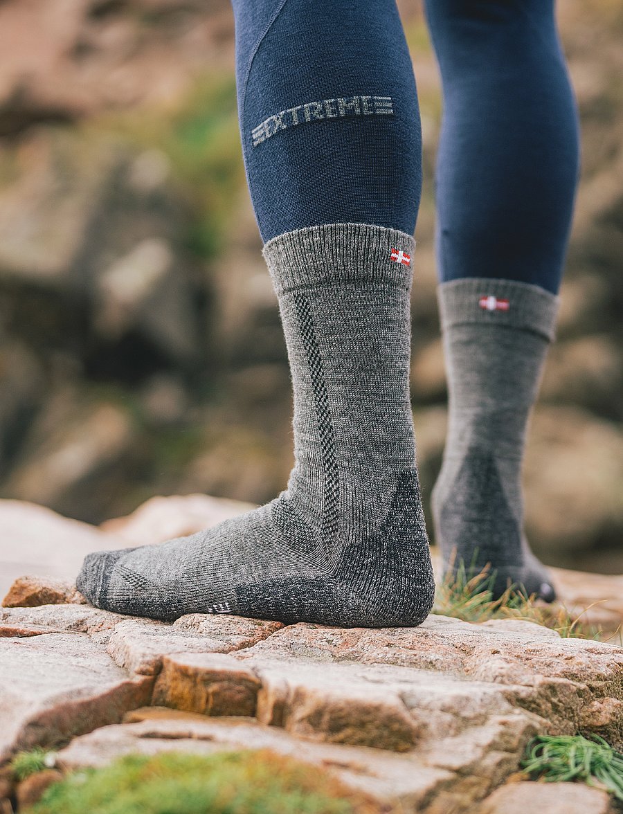 Danish Endurance - Classic Hiking Crew Socks 3-pack - strümpfe - dark grey - 0