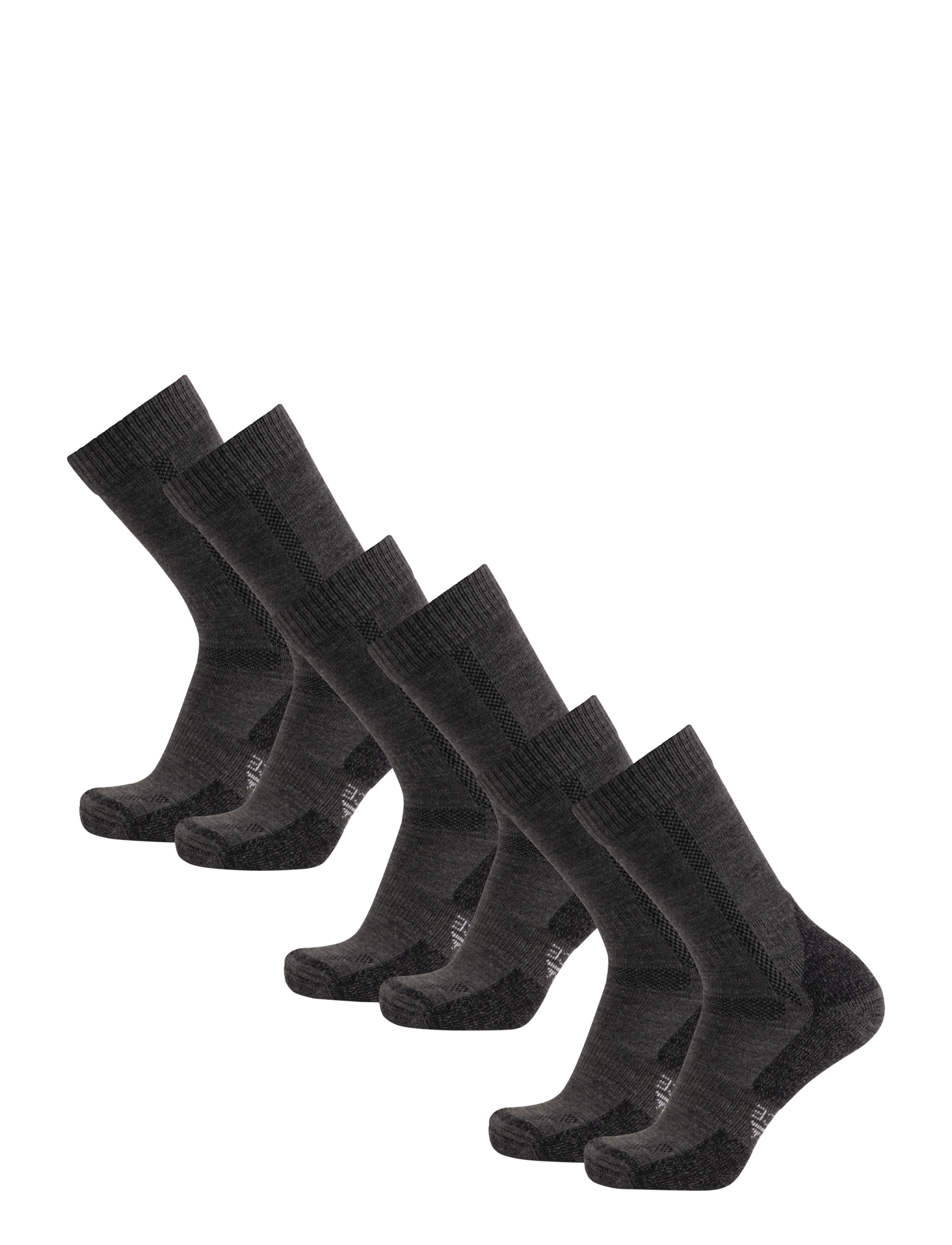 Danish Endurance - Classic Hiking Crew Socks 3-pack - strümpfe - dark grey - 3