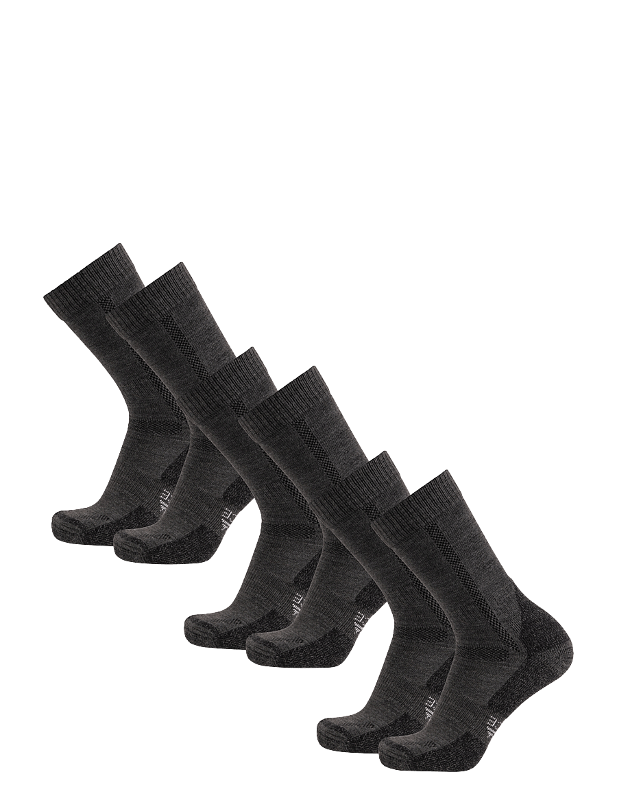 Danish Endurance - Classic Hiking Crew Socks 3-pack - strümpfe - dark grey - 3