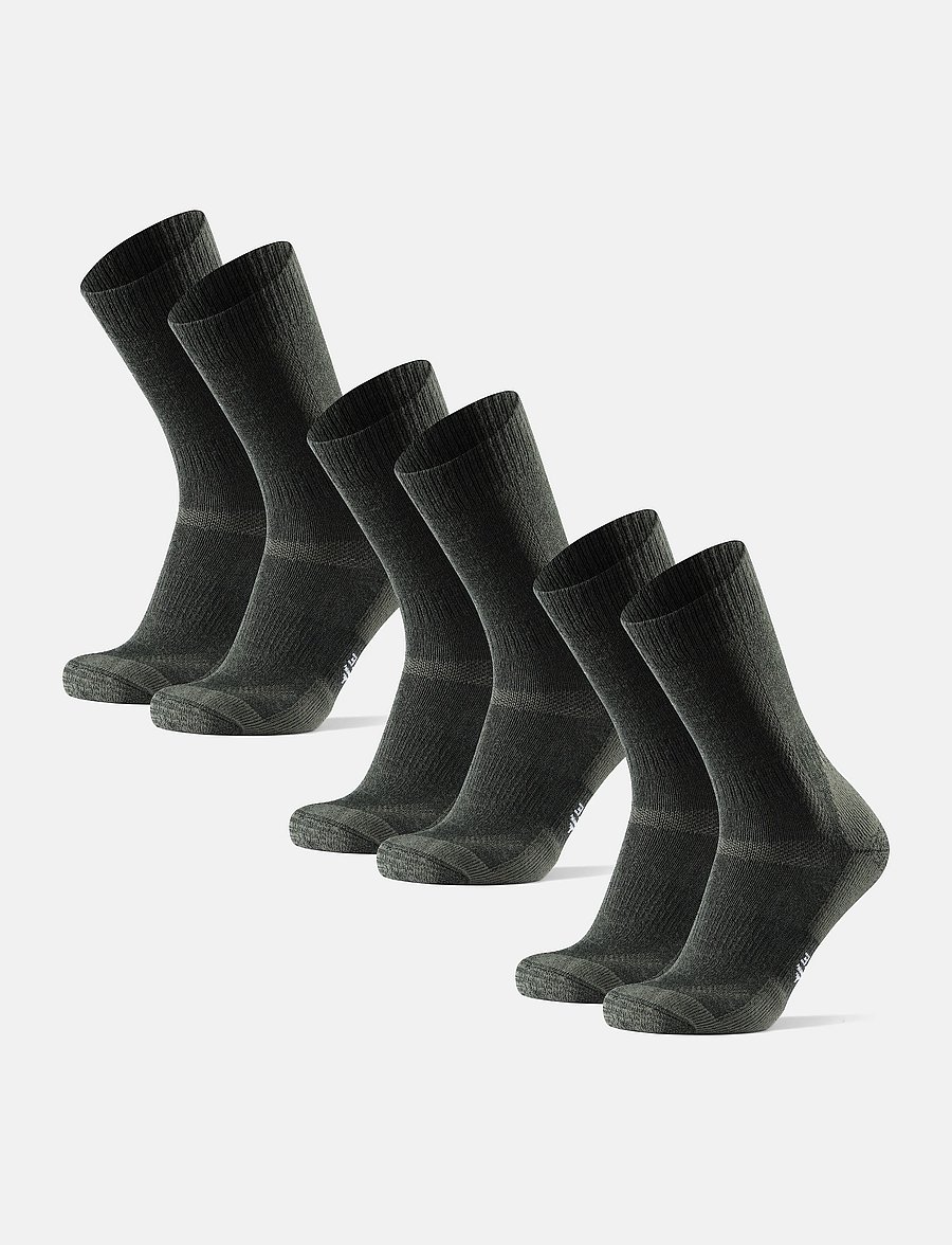 Danish Endurance - Classic Hiking Crew Socks 3-pack - skarpety sportowe - forest green - 1