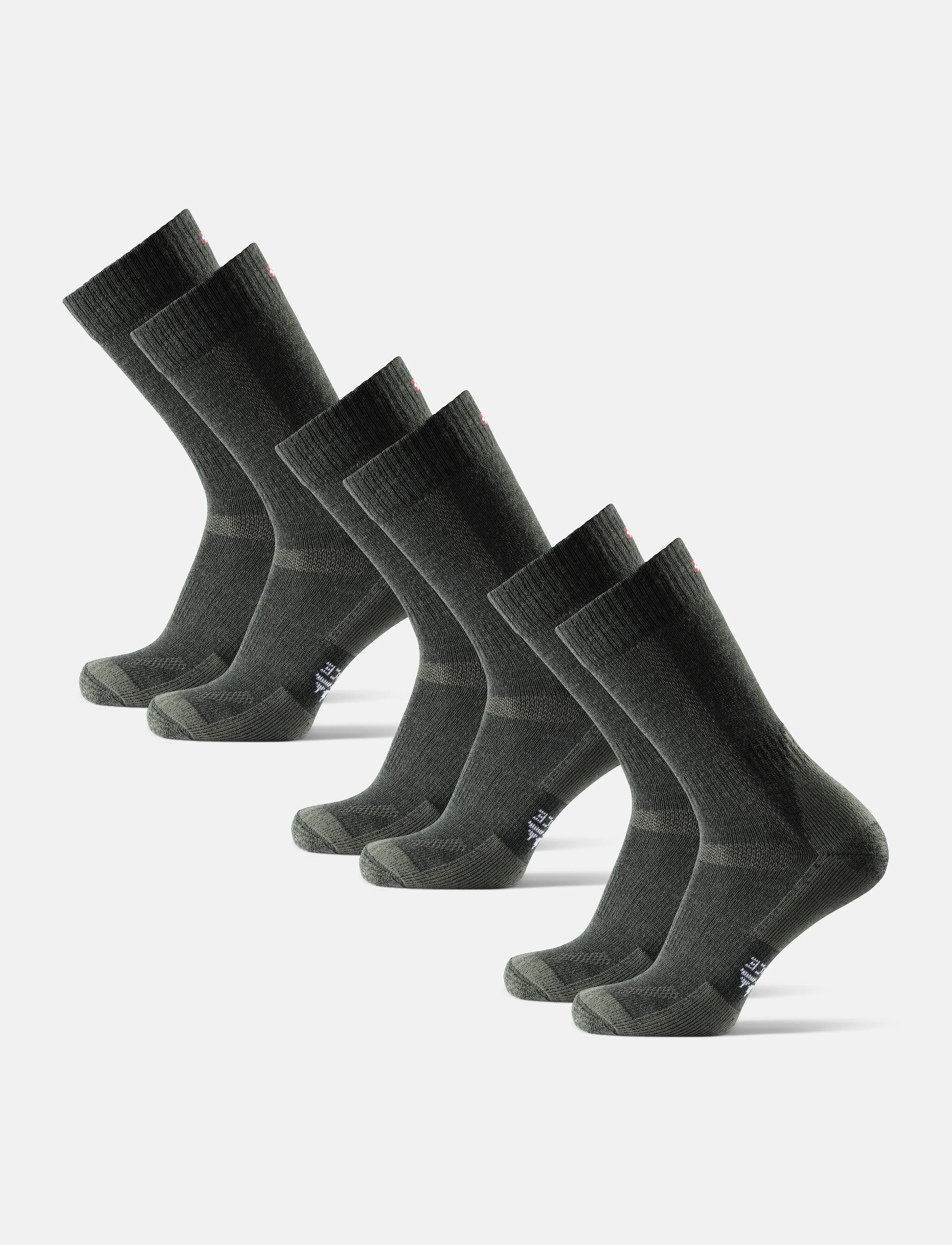 Danish Endurance - Classic Hiking Crew Socks 3-pack - skarpety sportowe - forest green - 3