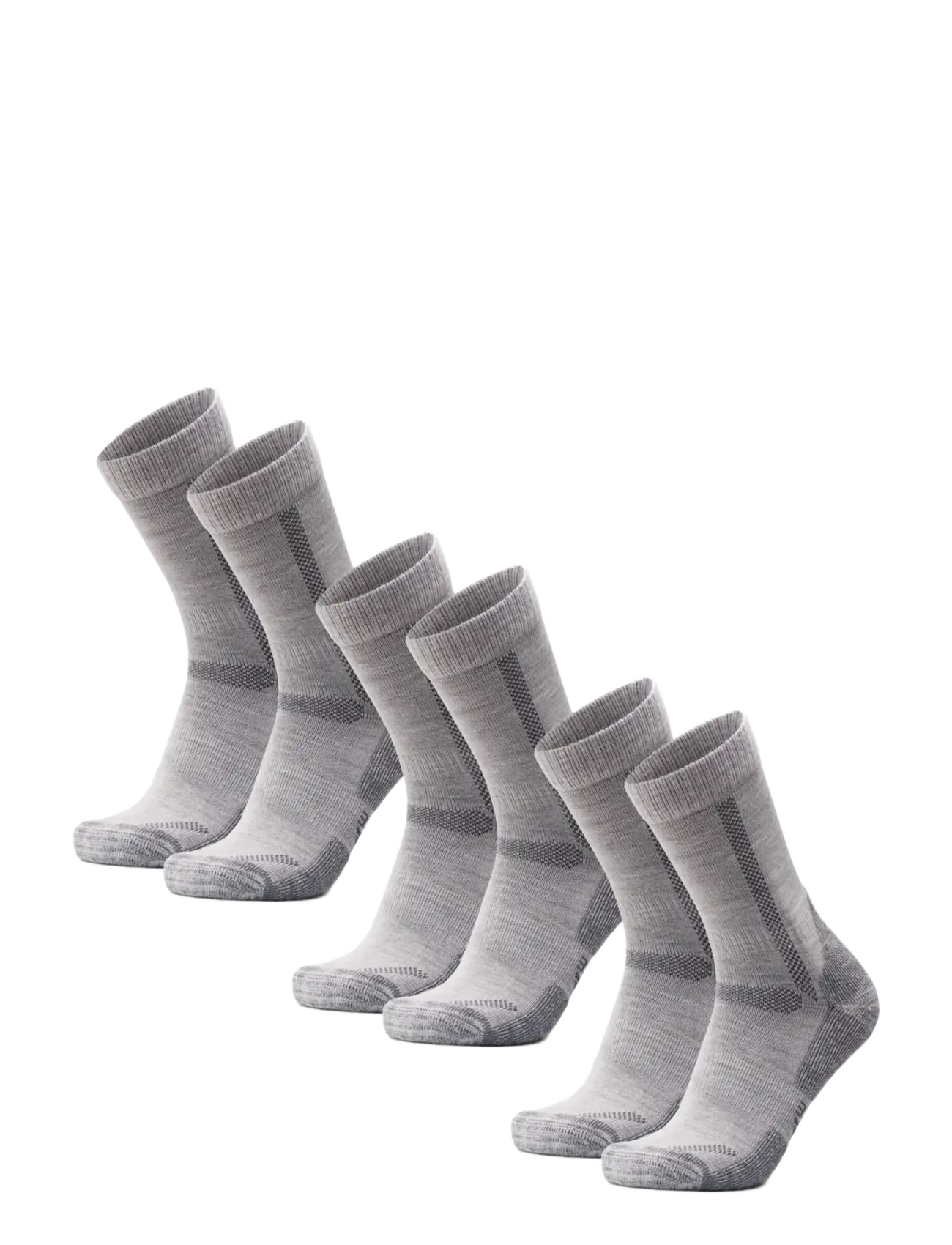 Danish Endurance Classic Hiking Crew Socks 3-pack - Strømper - LIGHT GREY / grey