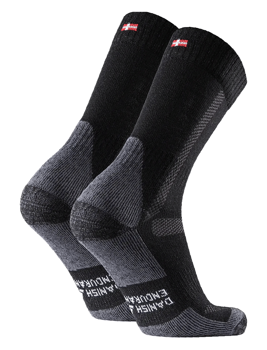 Danish Endurance - Classic Hiking Crew Socks 1-pack - strümpfe - black - 2