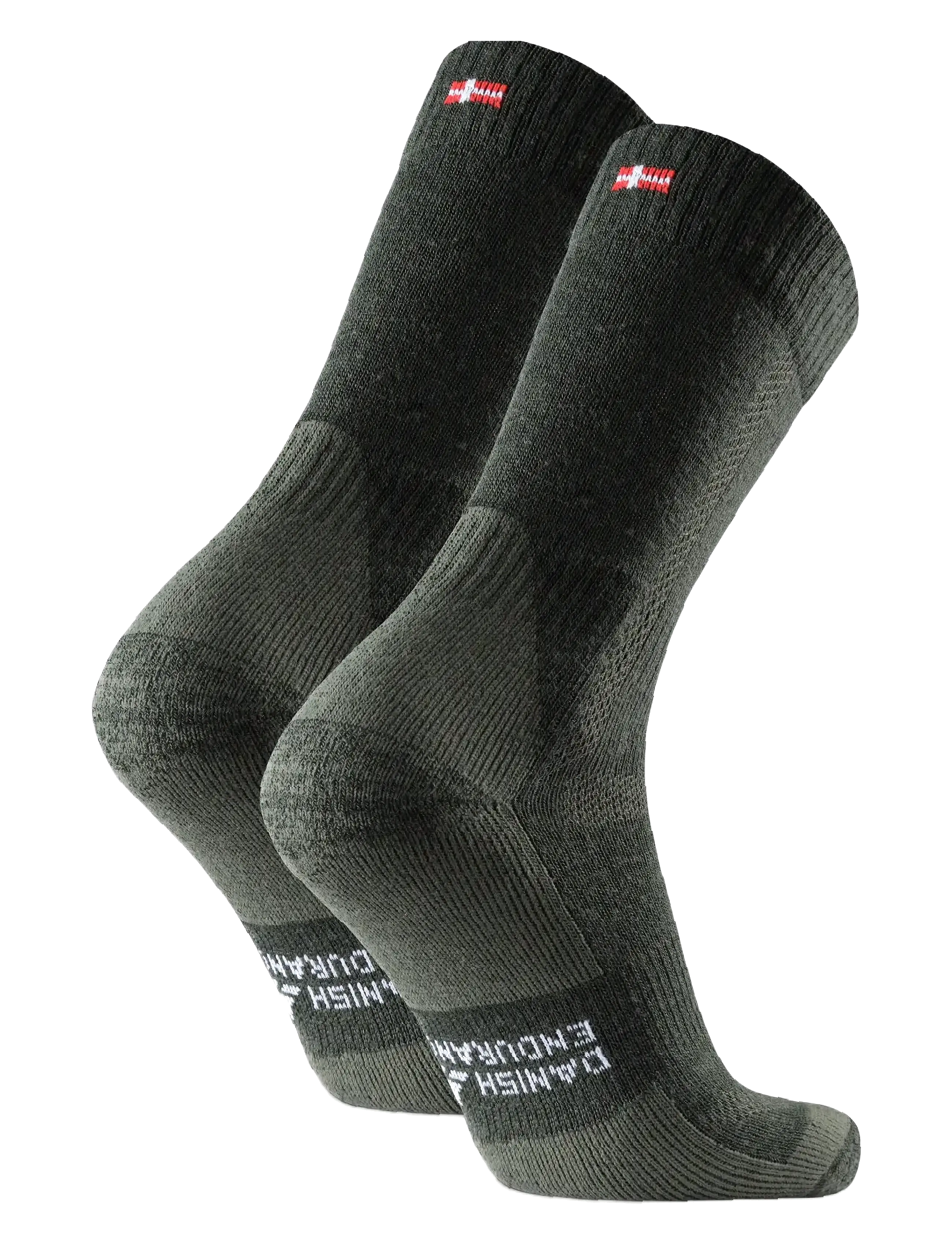 Danish Endurance - Classic Hiking Crew Socks 1-pack - laveste priser - forest green - 2