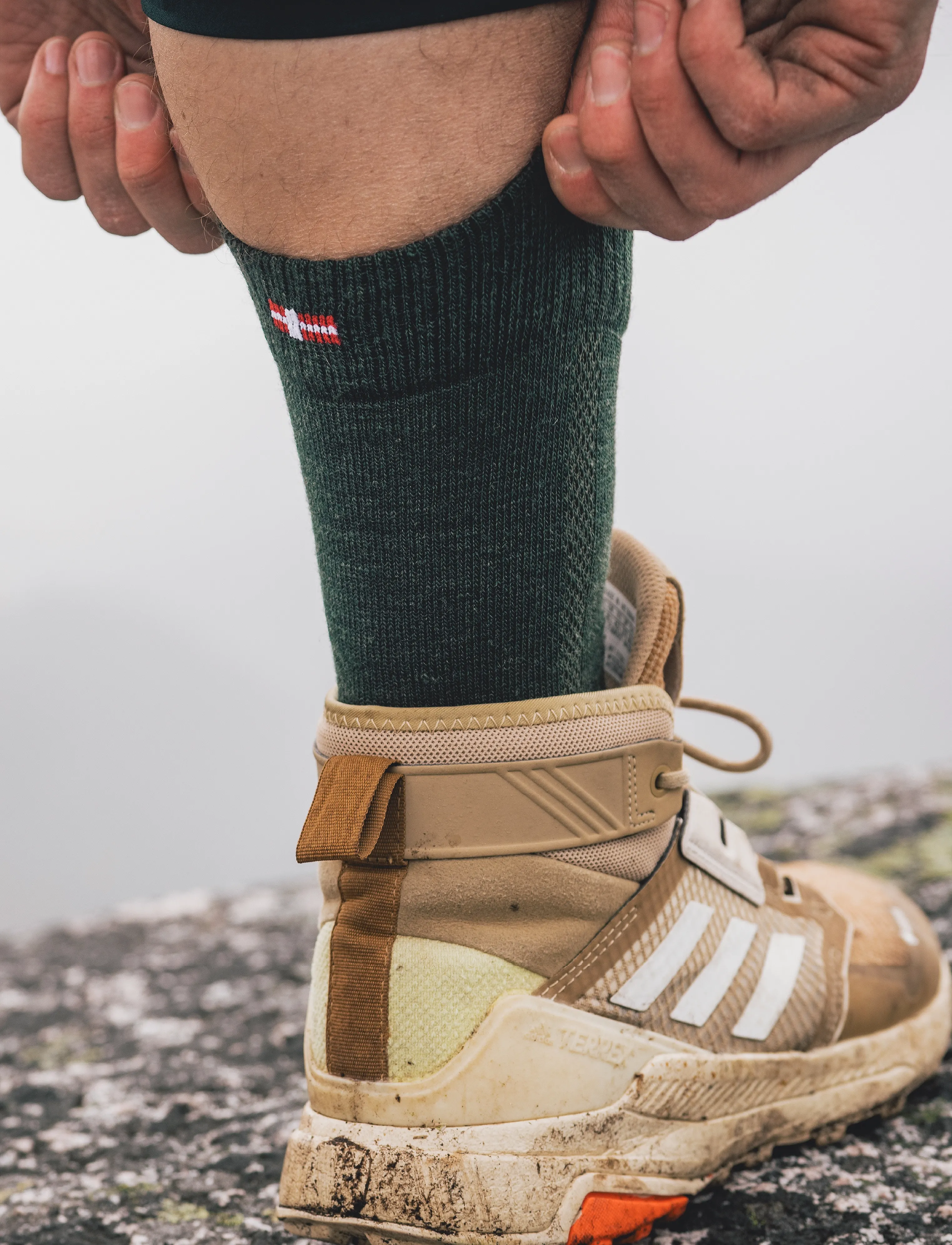 Danish Endurance Classic Hiking Crew Socks 1-Pack, 39-42, Socks, Grün - Regular Frauen
