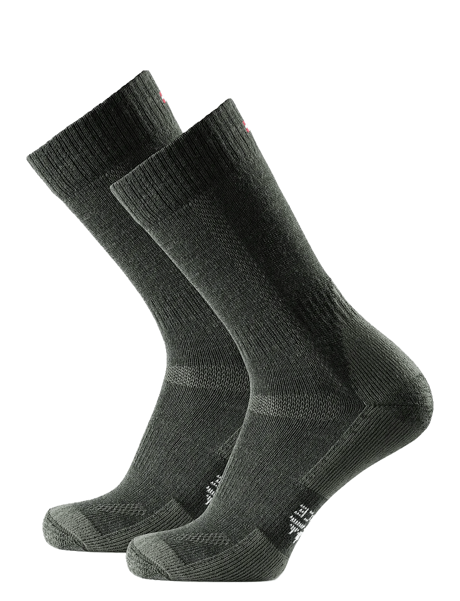 Danish Endurance - Classic Hiking Crew Socks 1-pack - kousen - forest green - 3