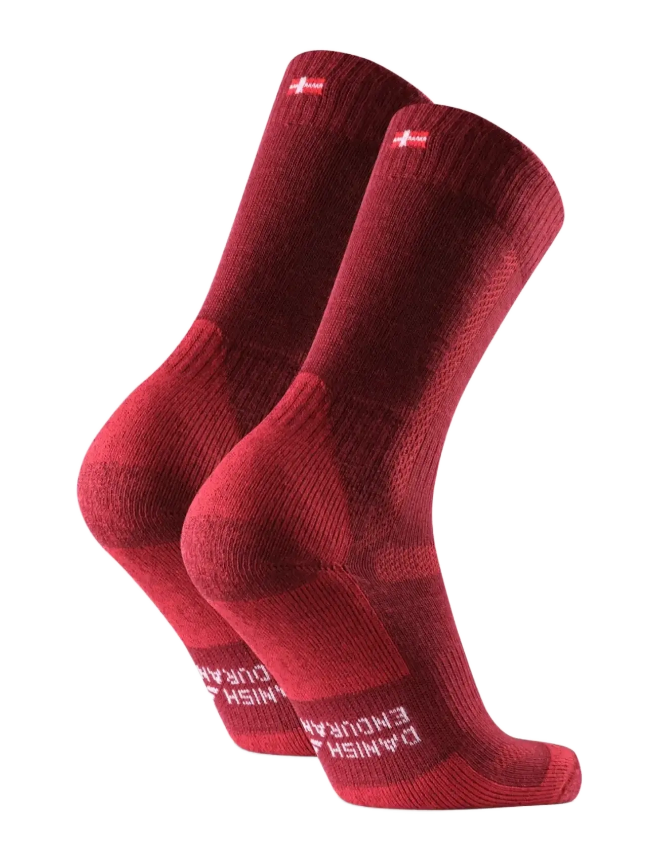 Danish Endurance - Classic Hiking Crew Socks 1-pack - strümpfe - wine red - 2