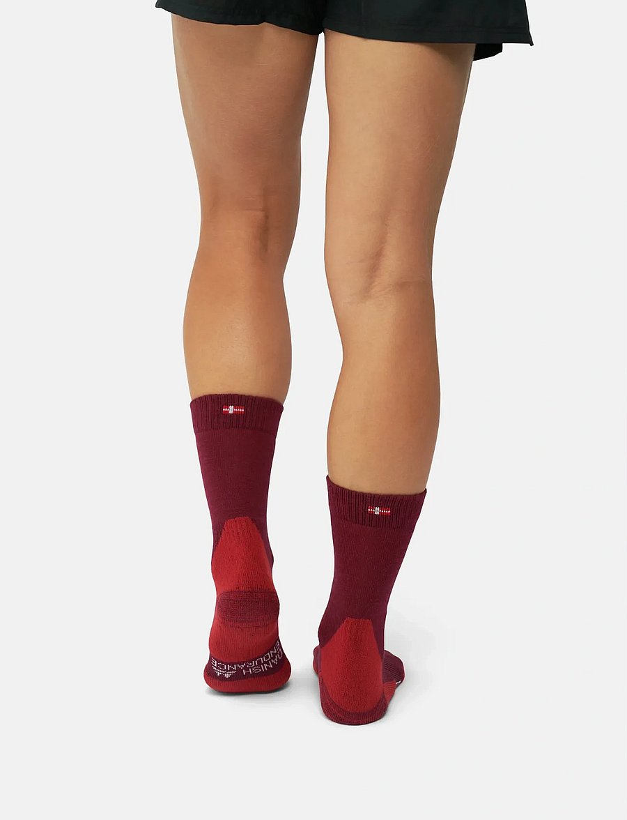 Danish Endurance - Classic Hiking Crew Socks 1-pack - strümpfe - wine red - 4