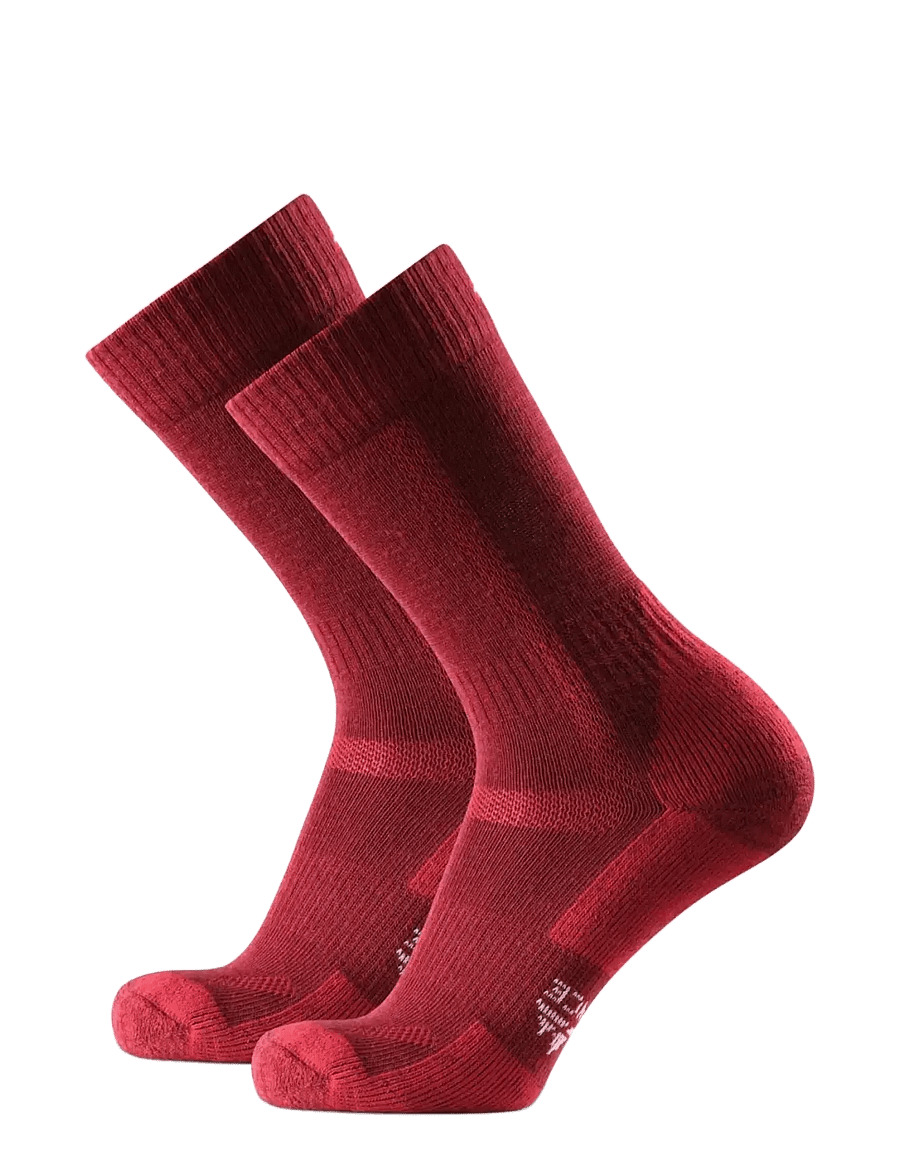 Danish Endurance - Classic Hiking Crew Socks 1-pack - strümpfe - wine red - 3