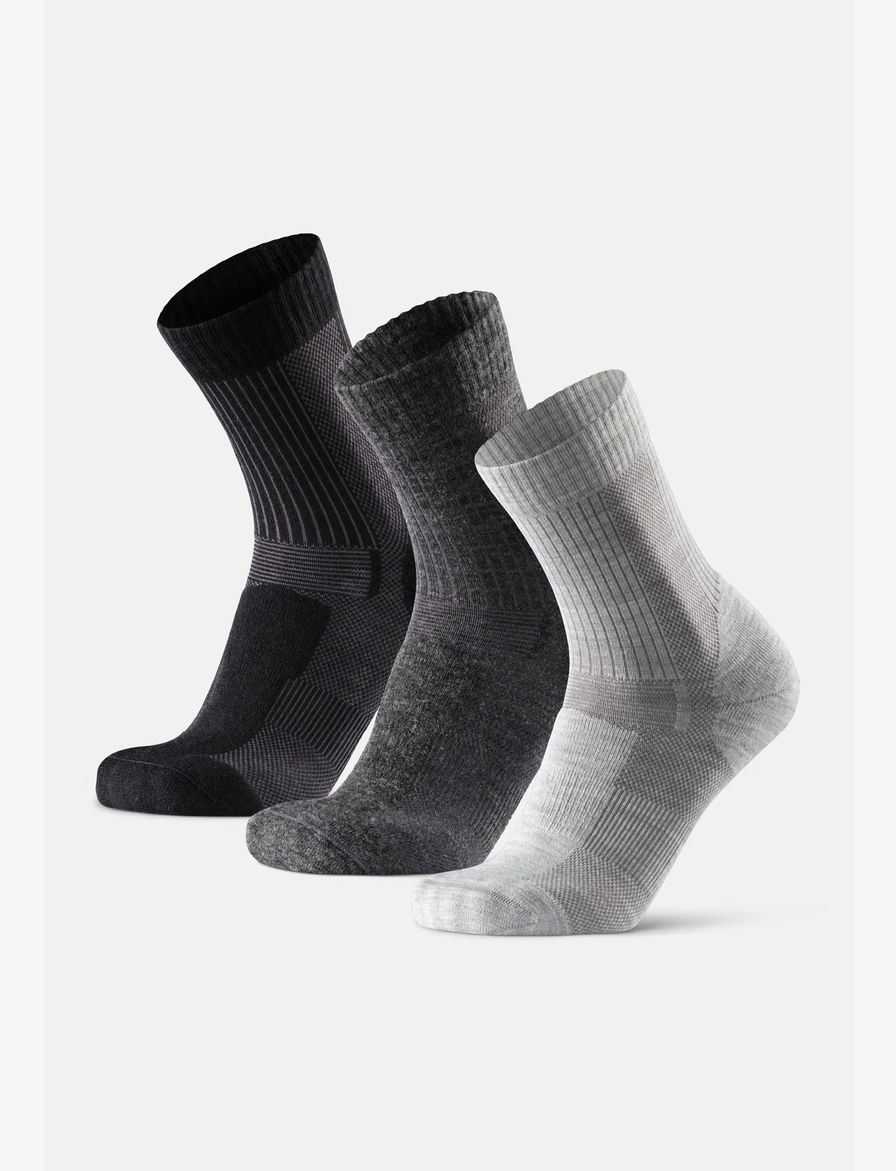 Danish Endurance - Hiking Light Socks - die niedrigsten preise - multicolor (1x light grey, 1x dark grey, 1x black) - 0