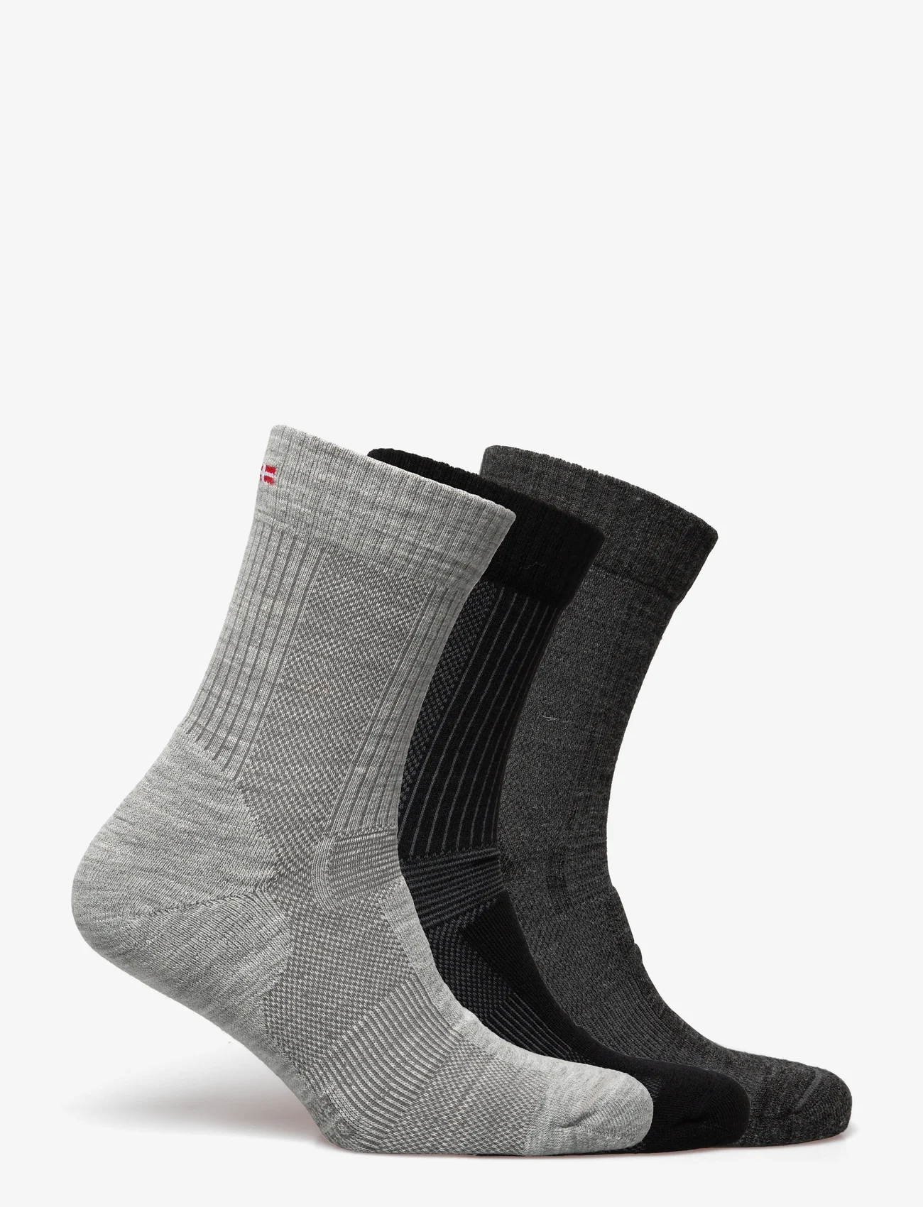 Danish Endurance - Hiking Light Socks - laagste prijzen - multicolor (1x light grey, 1x dark grey, 1x black) - 1