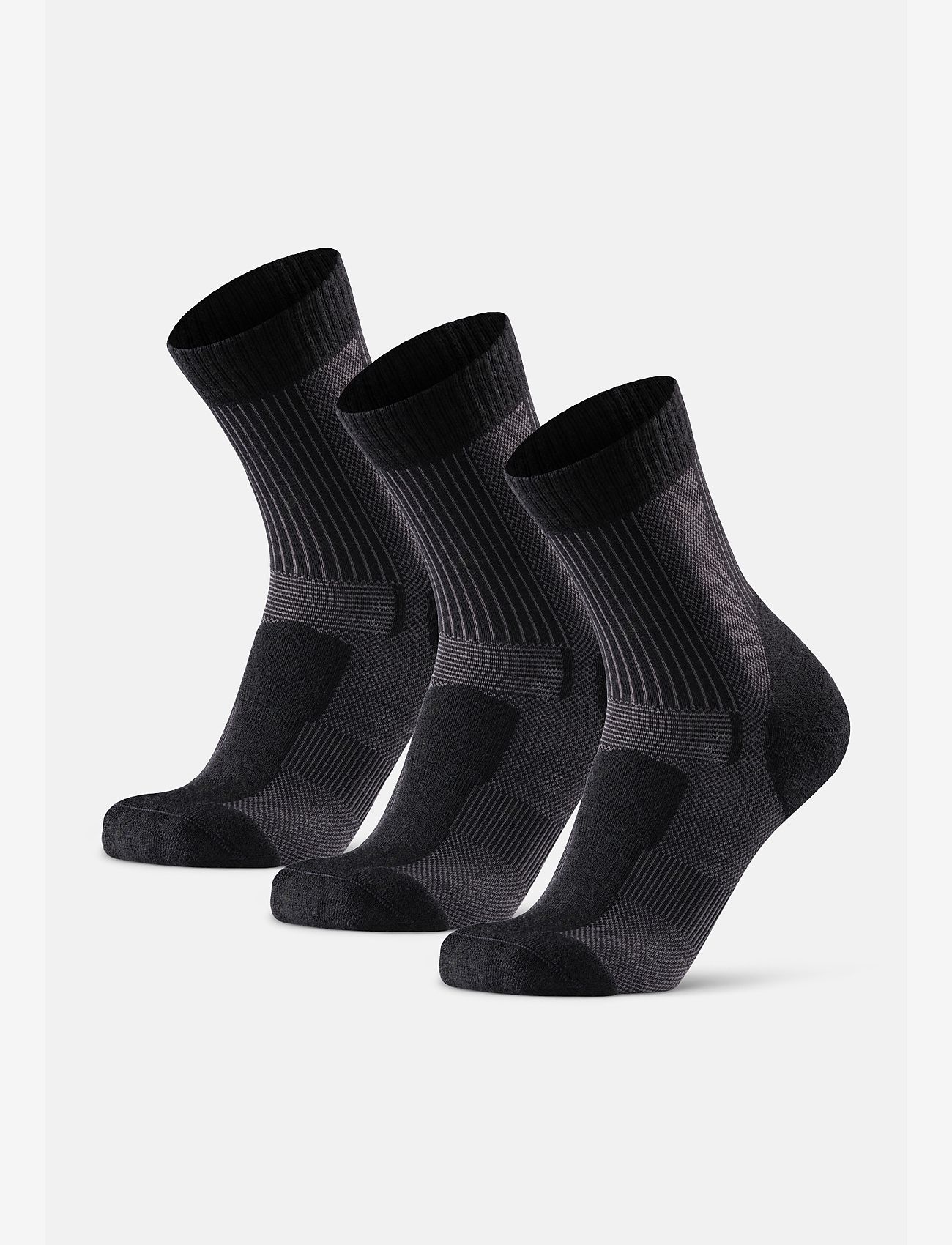 Danish Endurance - Hiking Light Socks 3-pack - tøj - black - 3