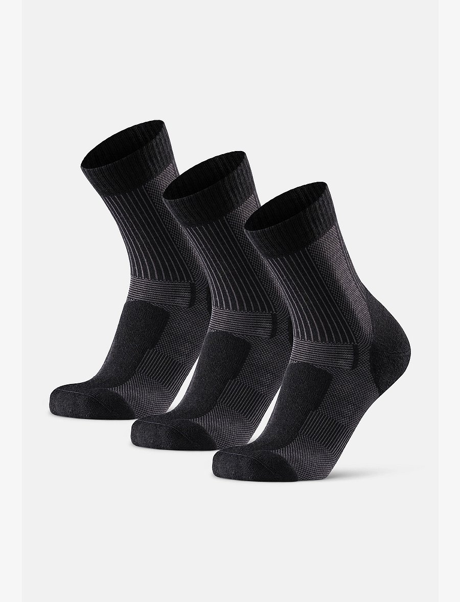 Danish Endurance - Light Hiking Crew Socks 3-pack - strümpfe - black - 2