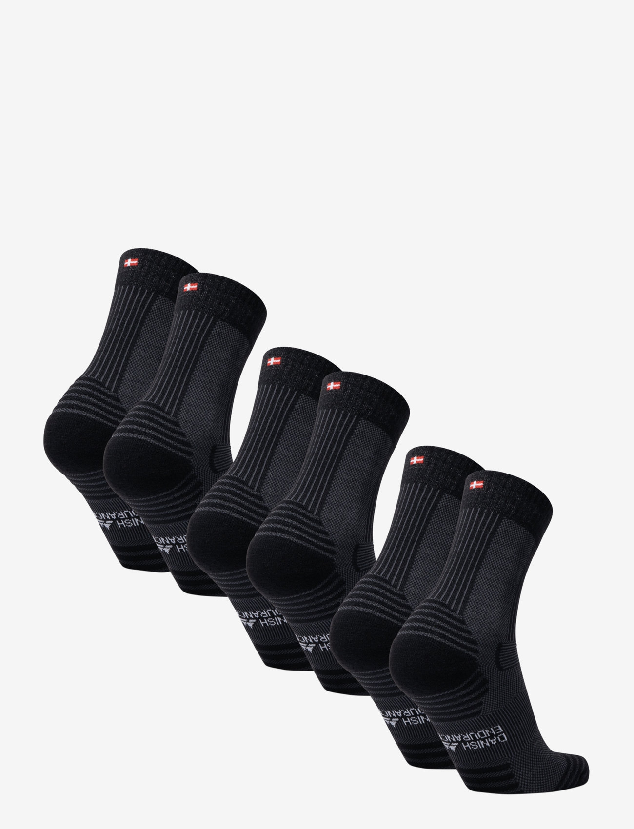 Danish Endurance - Light Hiking Crew Socks 3-pack - sportstrømper - black - 4