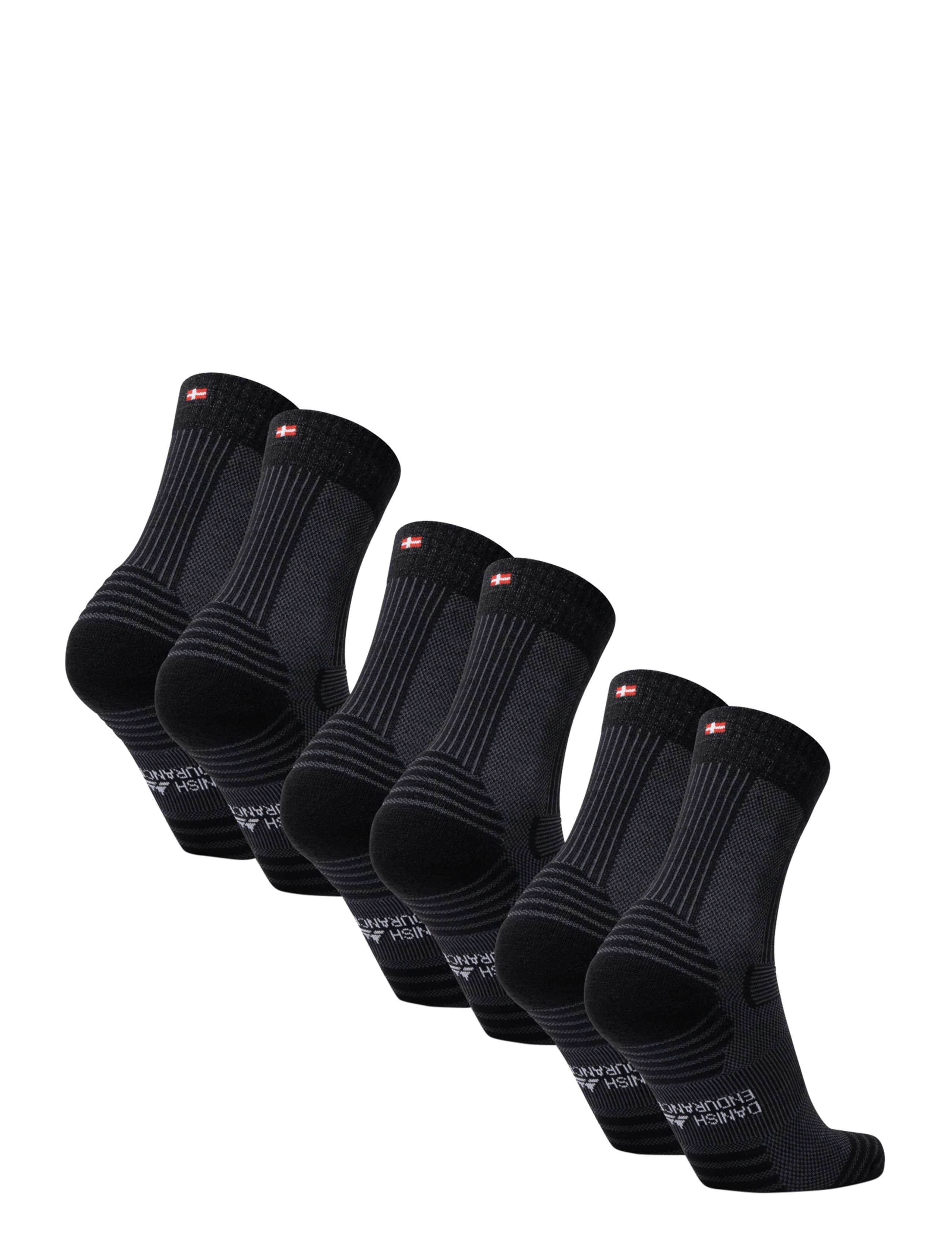 Danish Endurance - Light Hiking Crew Socks 3-pack - strümpfe - black - 4