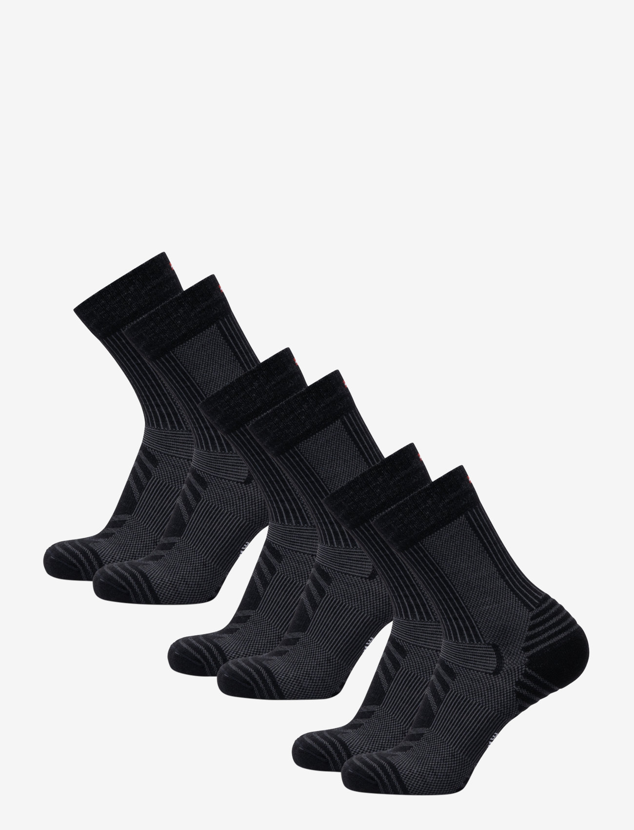 Danish Endurance - Light Hiking Crew Socks 3-pack - sportstrømper - black - 5