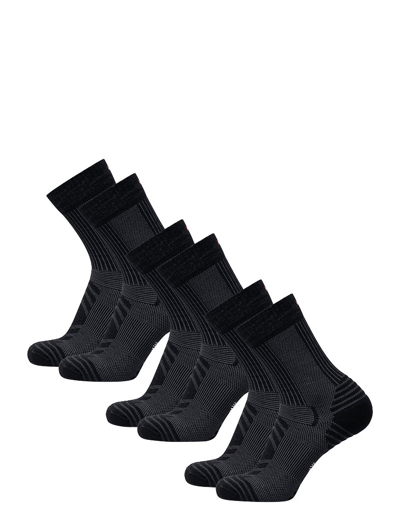 Danish Endurance - Light Hiking Crew Socks 3-pack - sportstrømper - black - 5