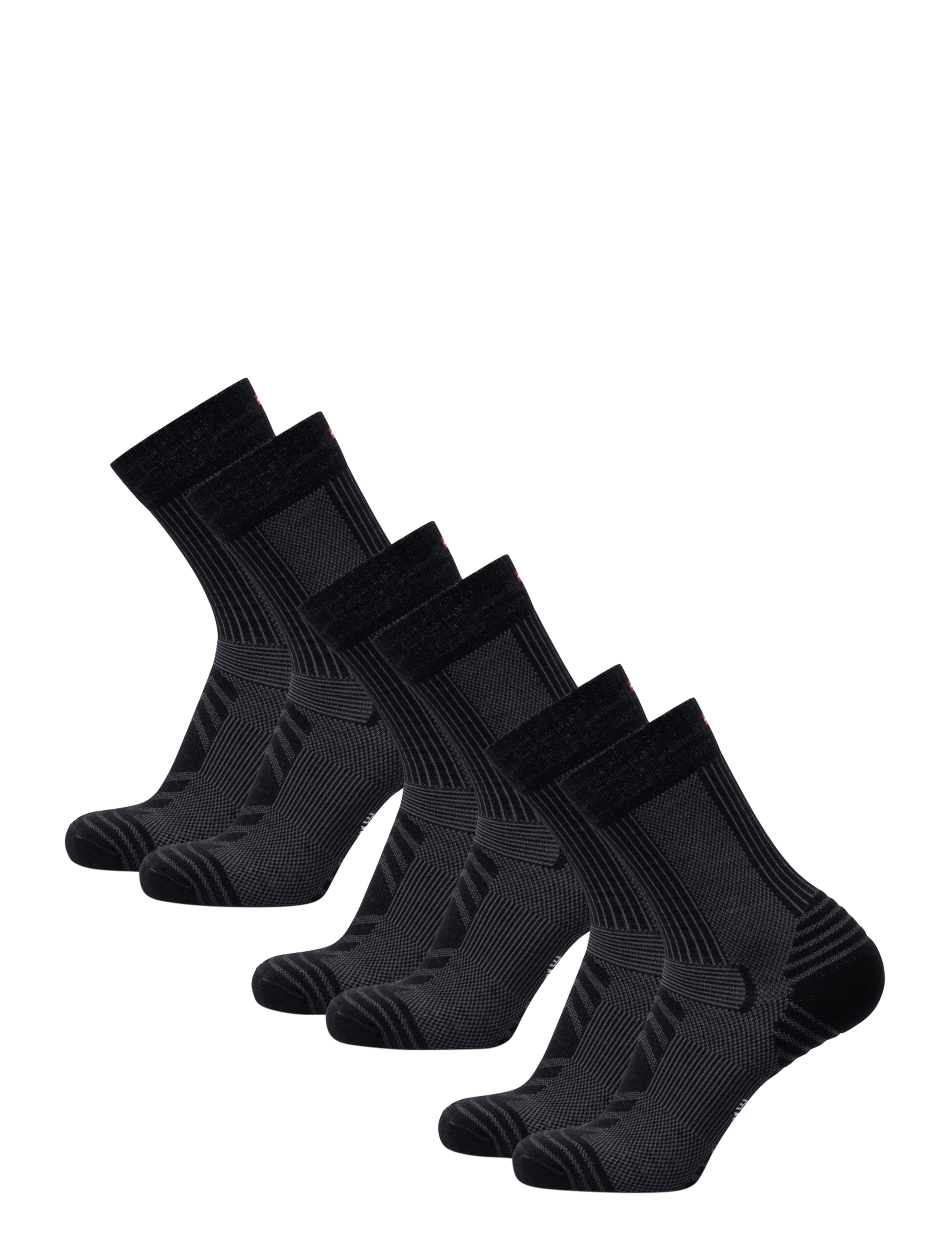 Danish Endurance - Light Hiking Crew Socks 3-pack - strümpfe - black - 5