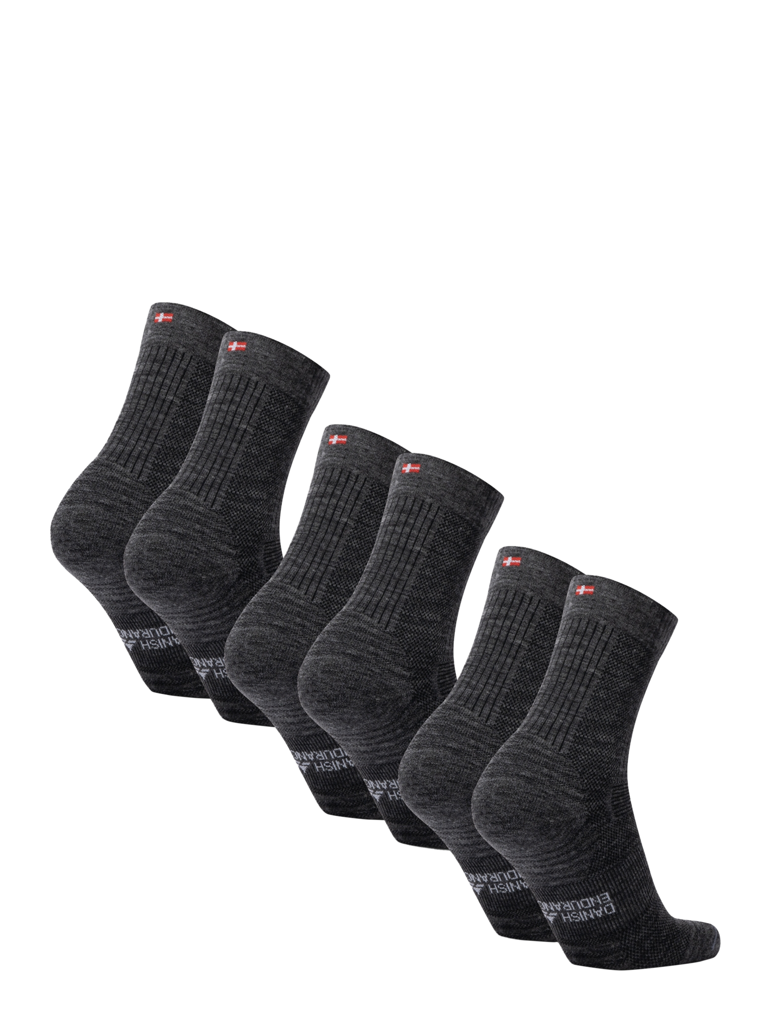 Danish Endurance - Light Hiking Crew Socks 3-pack - sportstrømper - grey - 2