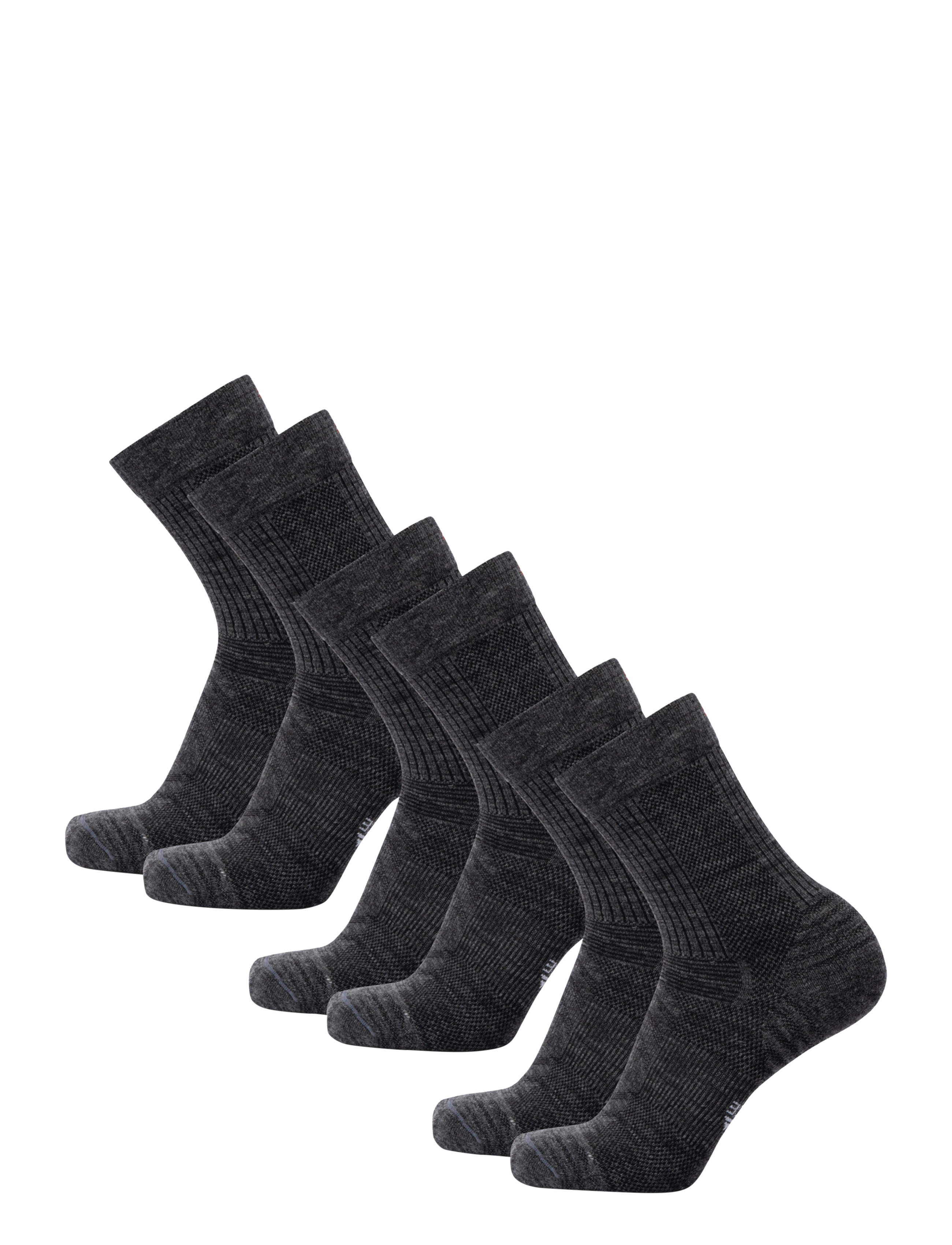 Danish Endurance - Light Hiking Crew Socks 3-pack - sportstrømper - grey - 3