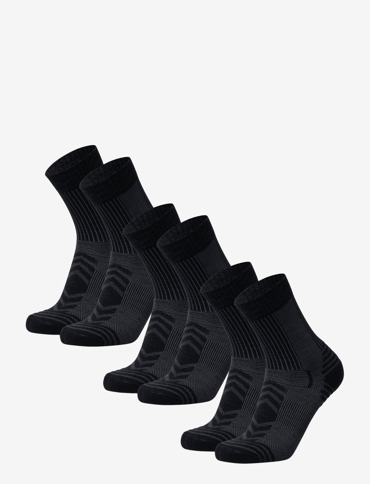 Danish Endurance - Hiking Light Socks 3-pack - tøj - black - 2