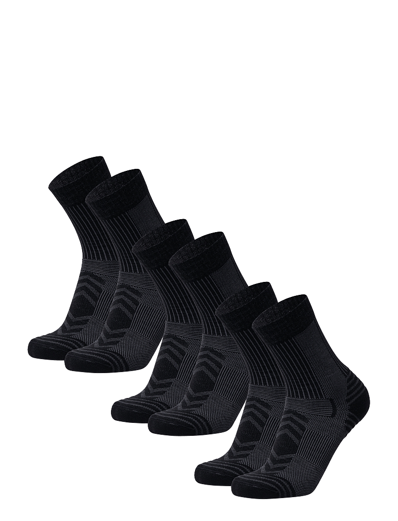 Danish Endurance - Hiking Light Socks 3-pack - tøj - black - 2