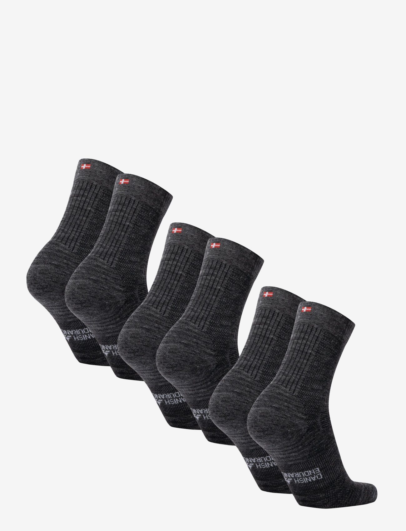Danish Endurance - Light Hiking Crew Socks 3-pack - sport socks - grey - 2