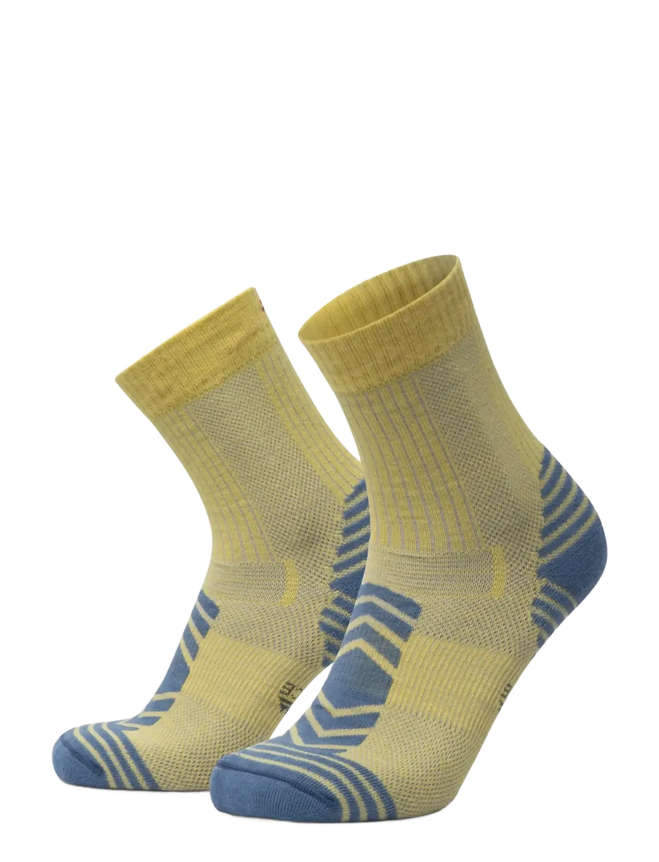 Danish Endurance Light Hiking Crew Socks 1-pack - Undertøj - YELLOW/BLUE GREY / multi