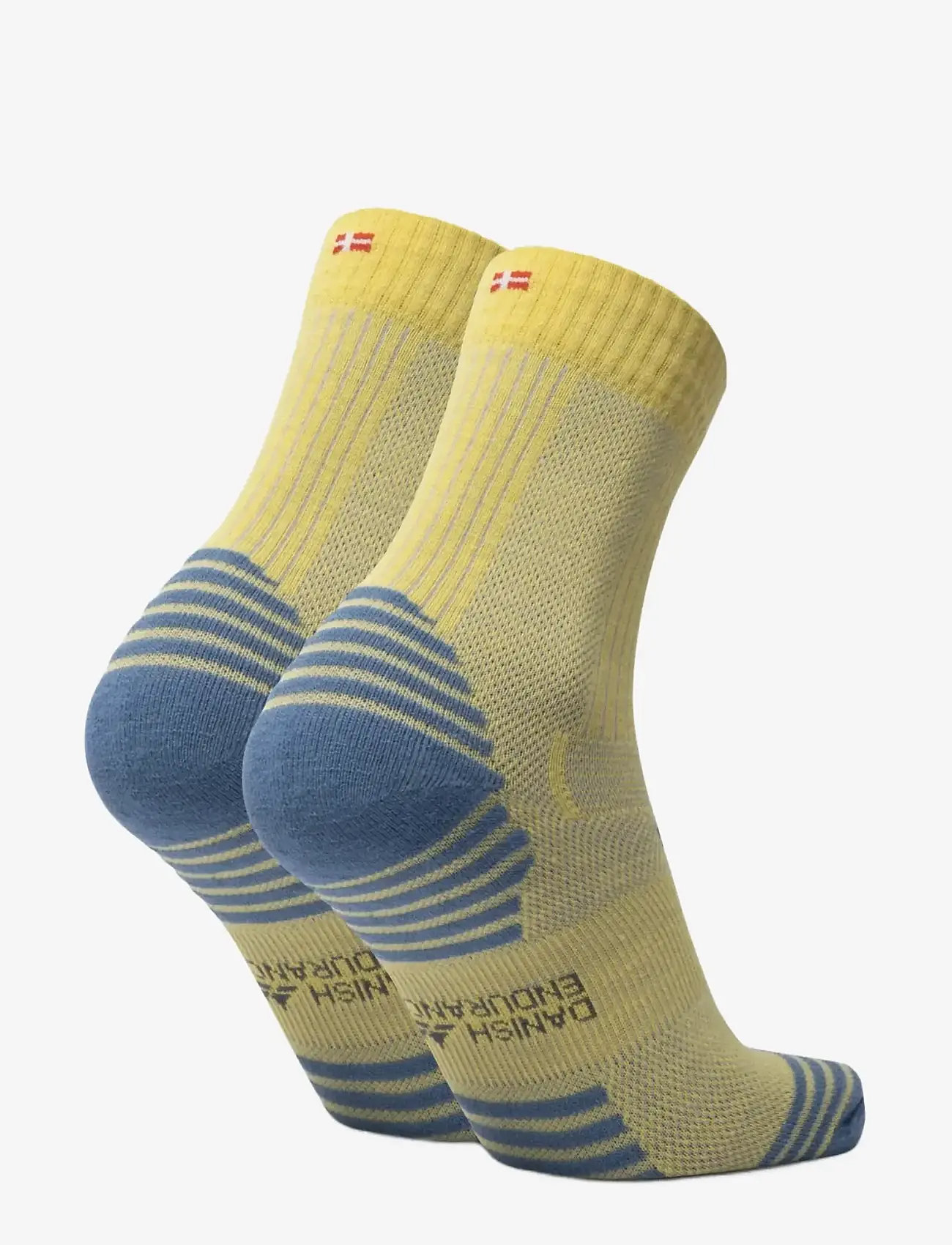 Danish Endurance - Light Hiking Crew Socks 1-pack - sport socks - yellow/blue grey - 2