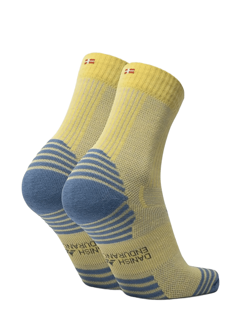 Danish Endurance - Light Hiking Crew Socks 1-pack - strümpfe - yellow/blue grey - 2