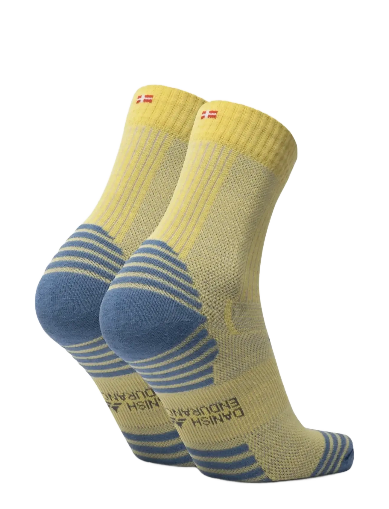 Danish Endurance - Light Hiking Crew Socks 1-pack - sporta zeķes - yellow/blue grey - 2