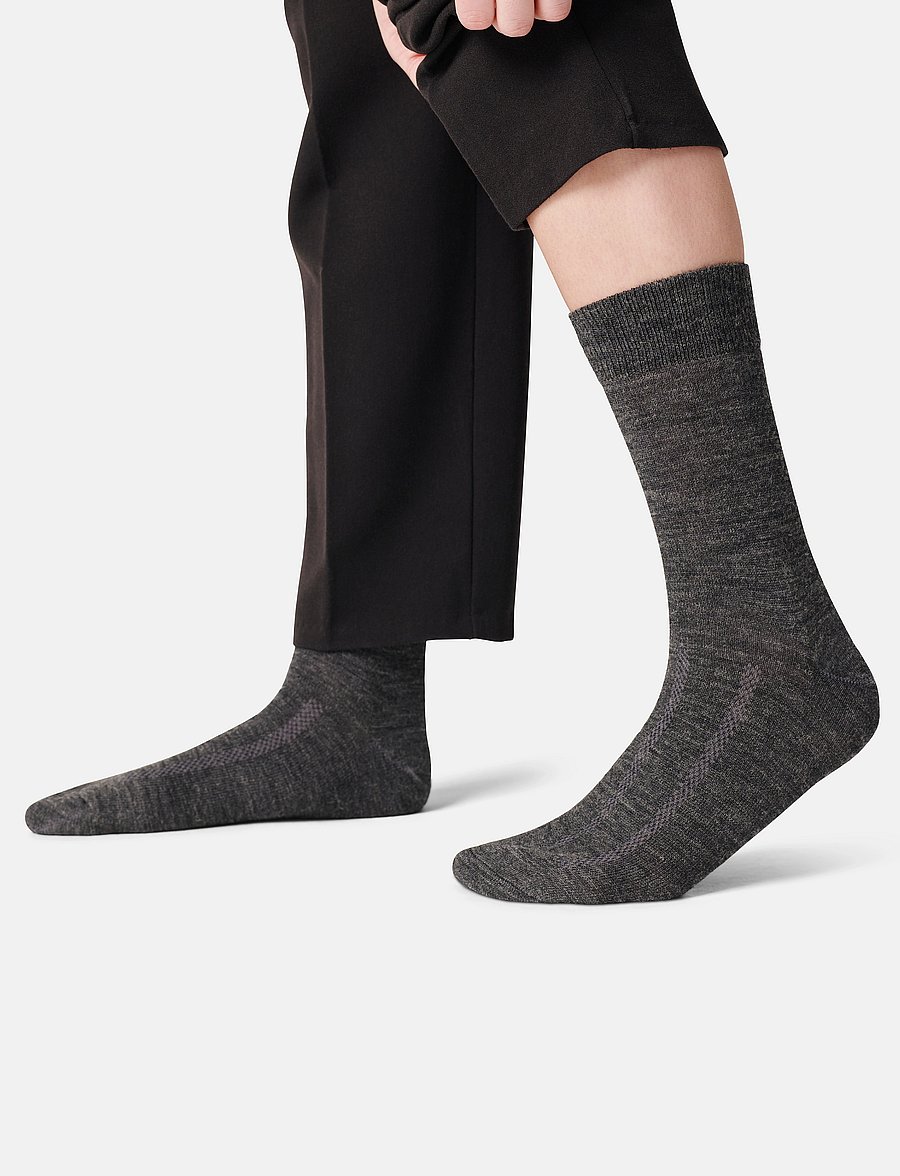 Danish Endurance - Merino Crew Socks 3-pack - strümpfe - grey - 0