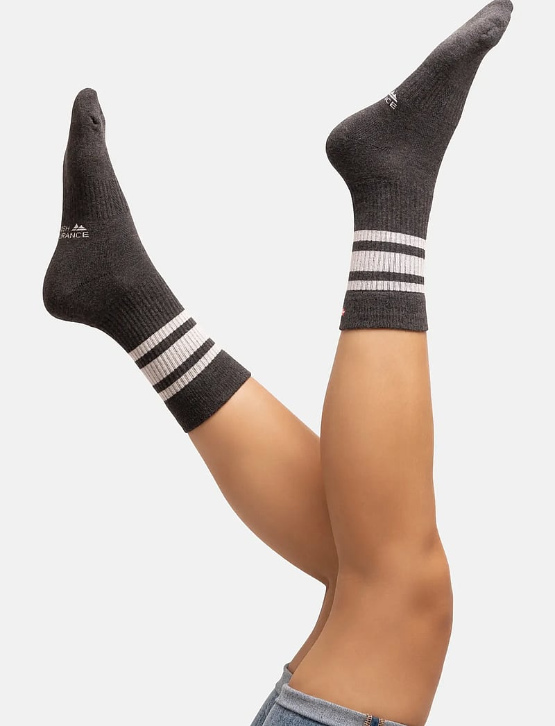 Danish Endurance - Tennis Crew Socks 3-pack - sportsocken - mc (1xgrey/white, 1xwhite/black, 1xred/blue stripe) - 0