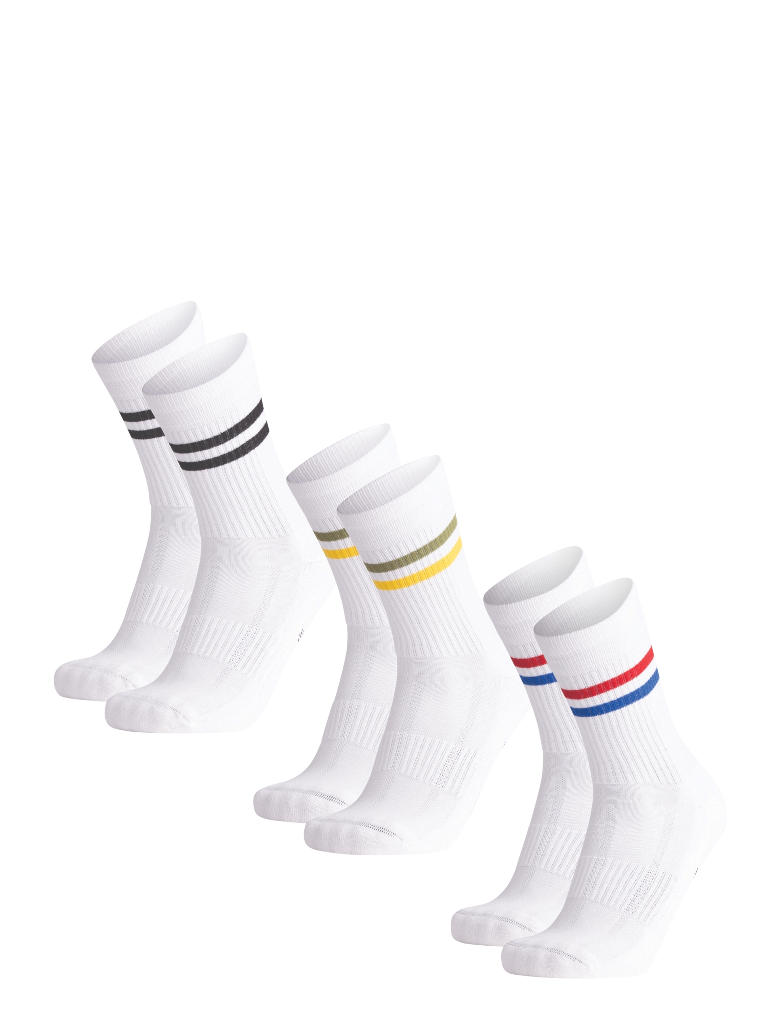 Dänisch ENDURANCE Tennis Crew Socken 3-Pack Weiß - 43-47 - Damen