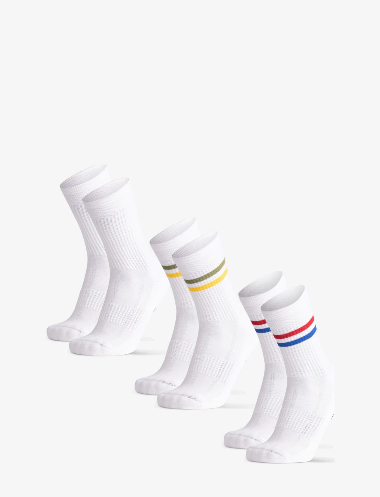 Dänisch ENDURANCE Tennis Crew Socken 3-Pack Weiß - 39-42 - Damen