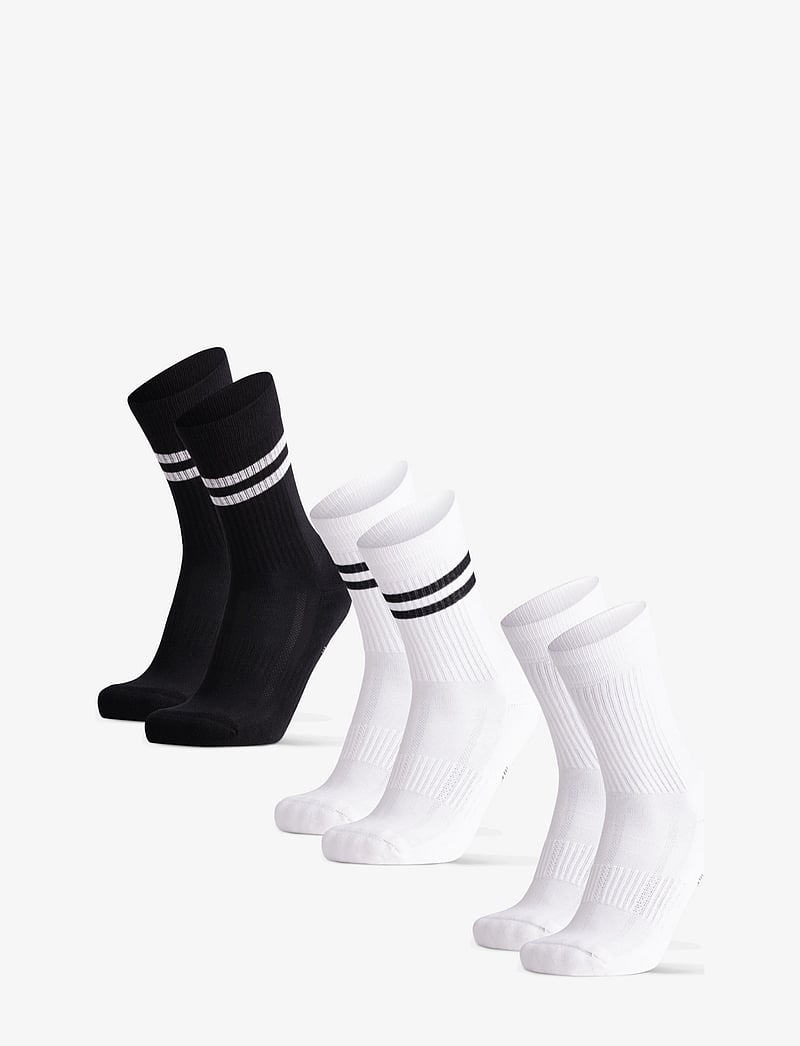 Danish Endurance - Tennis Crew Socks - sportsocken - multicolour (1x black/white, 1x white, 1x white/black) - 1